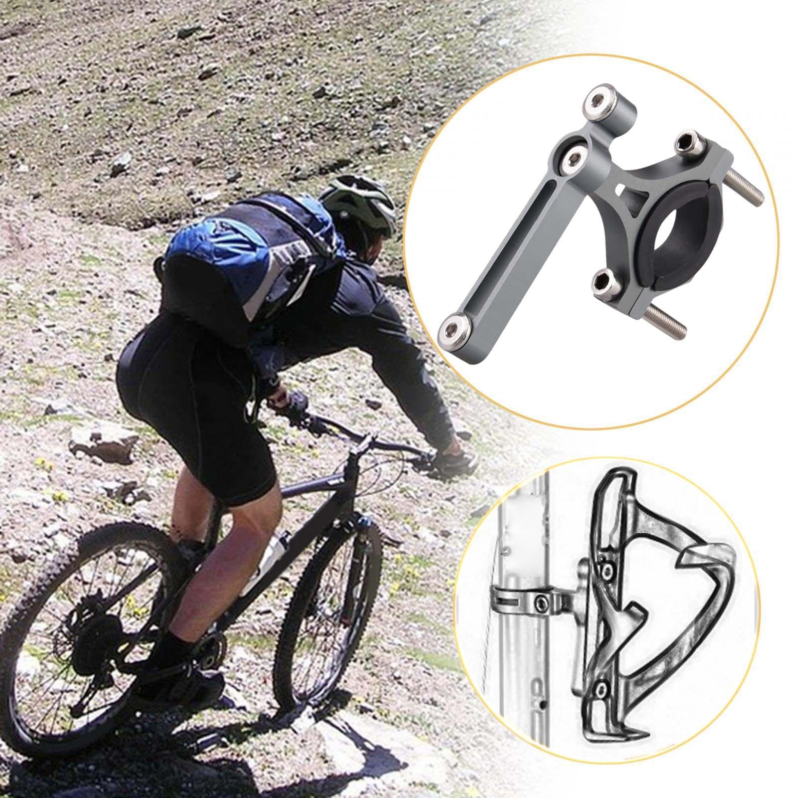 Bicycle Bottle Holder Bracket Clamp Bike Bottle Cage Mount for Road Bicycles Gray Inner Black