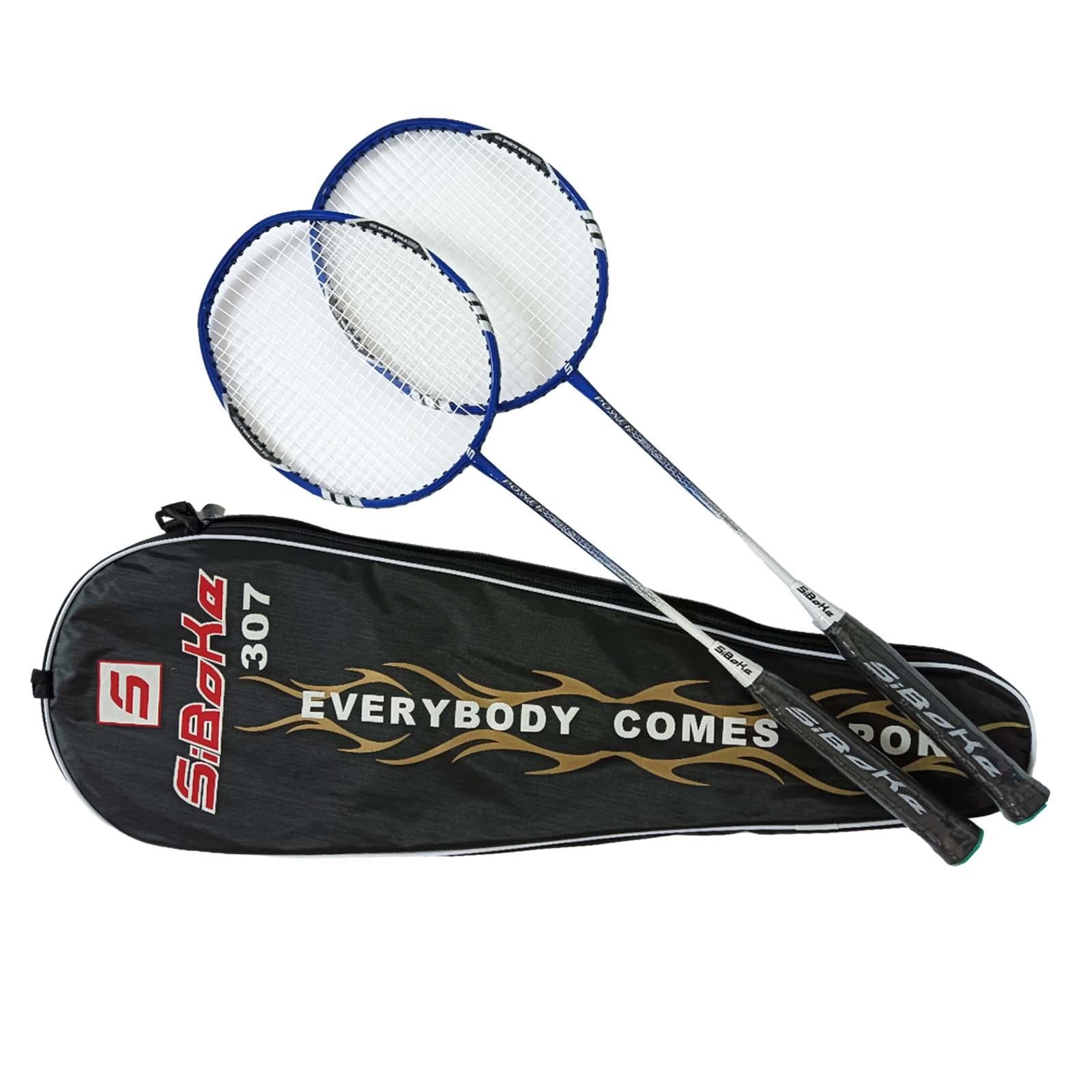 2 Pieces Badminton Rackets for Kids Adults Lightweight Badminton Racquet Set Style B Aluminum