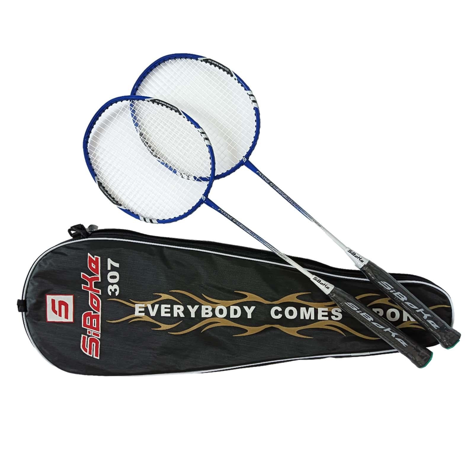 2 Pieces Badminton Rackets for Kids Adults Lightweight Badminton Racquet Set Style B Aluminum