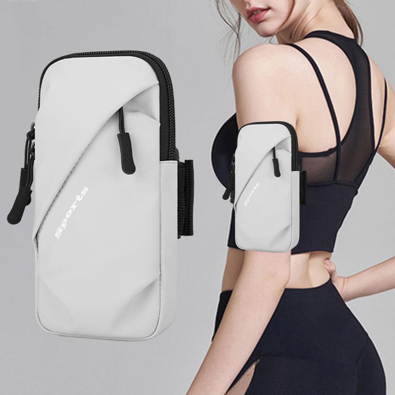Phone Armband Bag Cellphone Holder Phone Wristband for Running Sport Walking Gray
