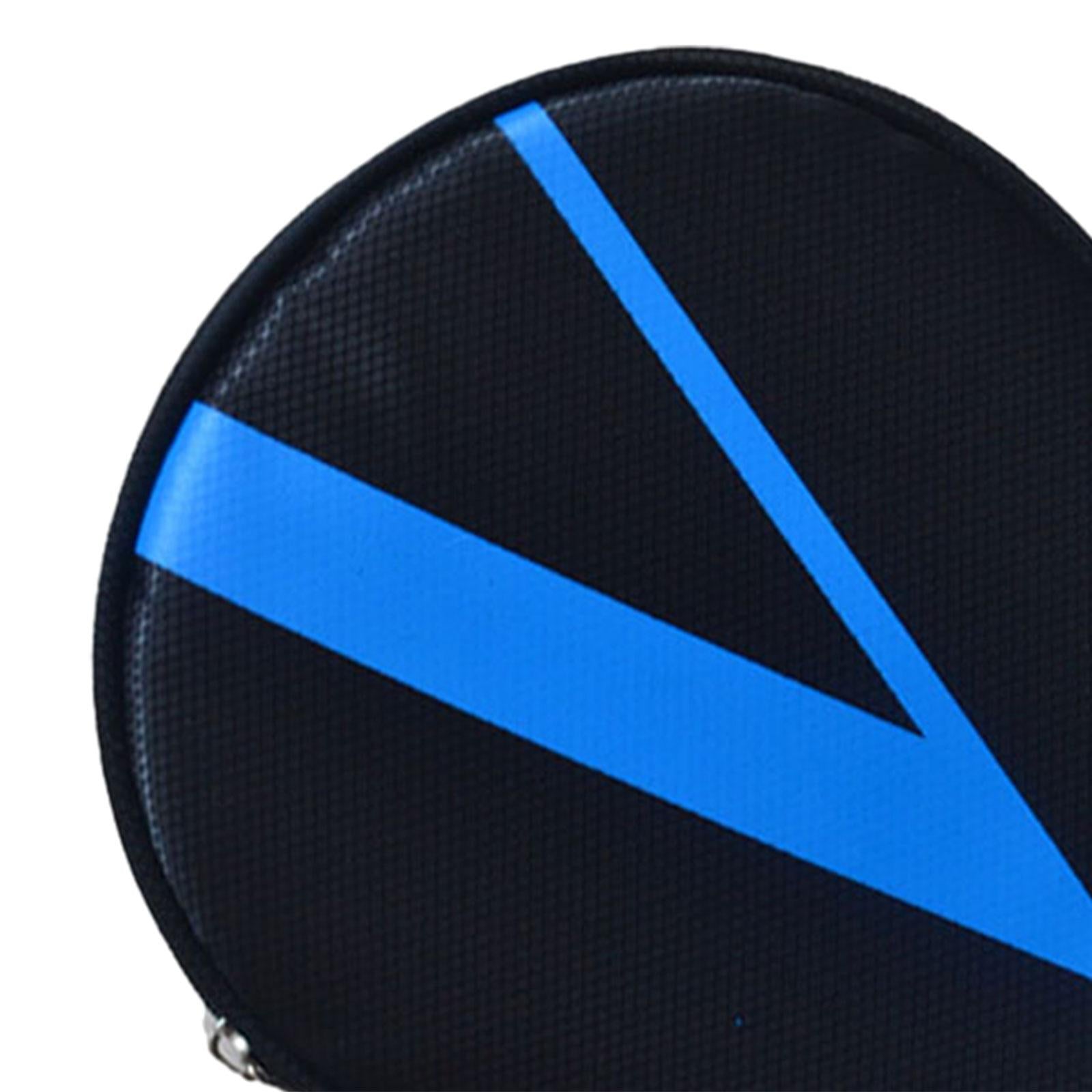Table Tennis Paddle Case Cover Portable Practical for Sports Training Travel Black Blue