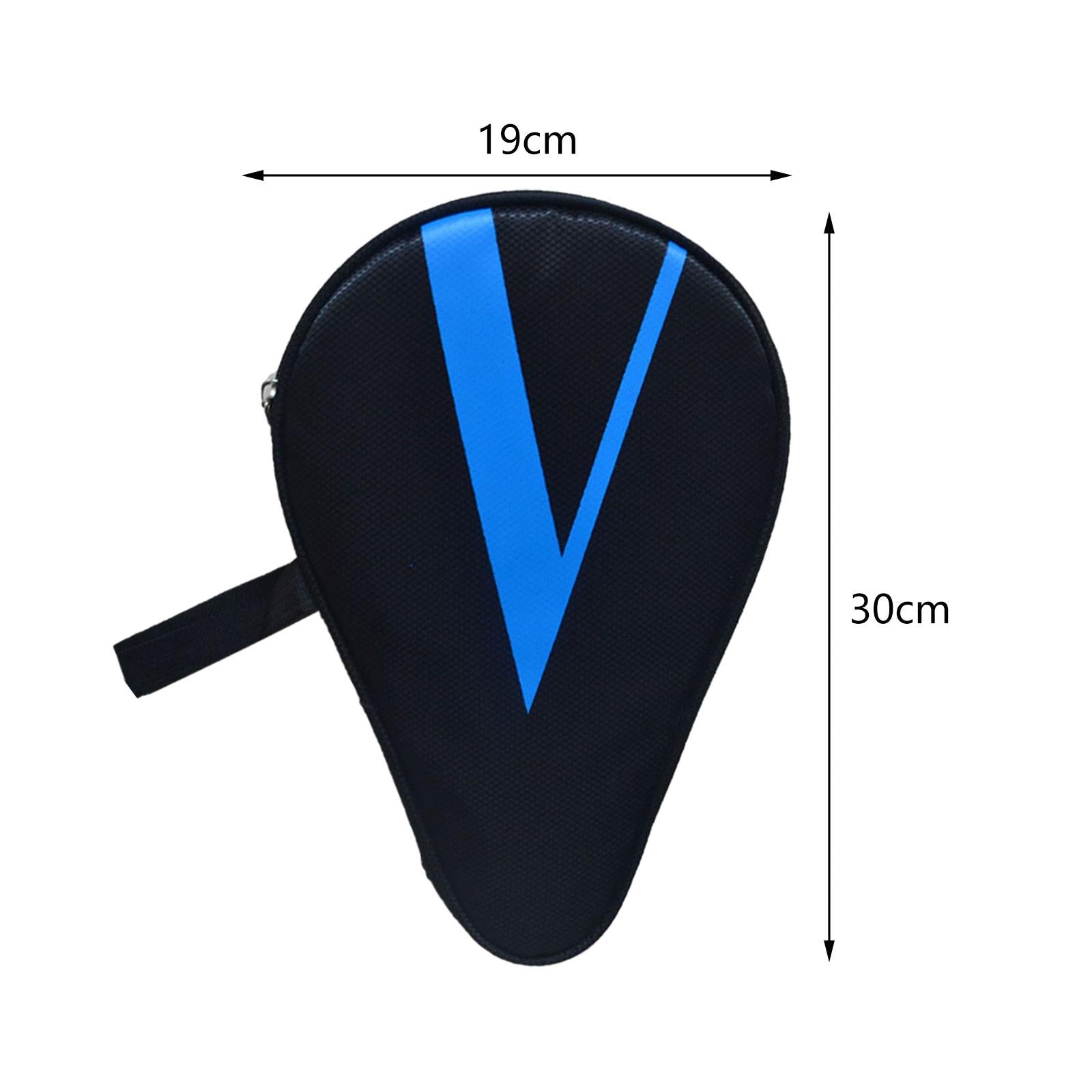 Table Tennis Paddle Case Cover Portable Practical for Sports Training Travel Black Blue