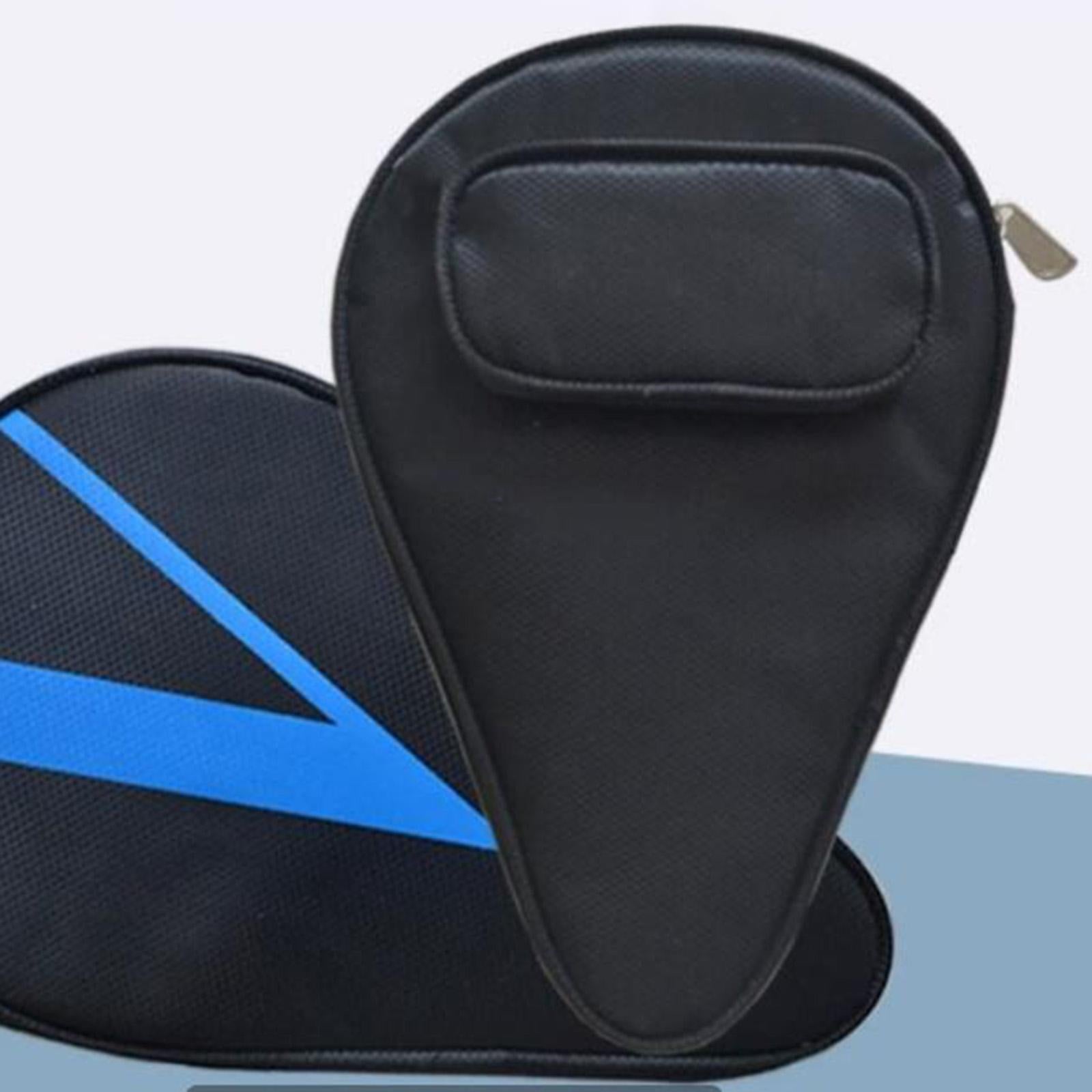 Table Tennis Paddle Case Cover Portable Practical for Sports Training Travel Black Blue