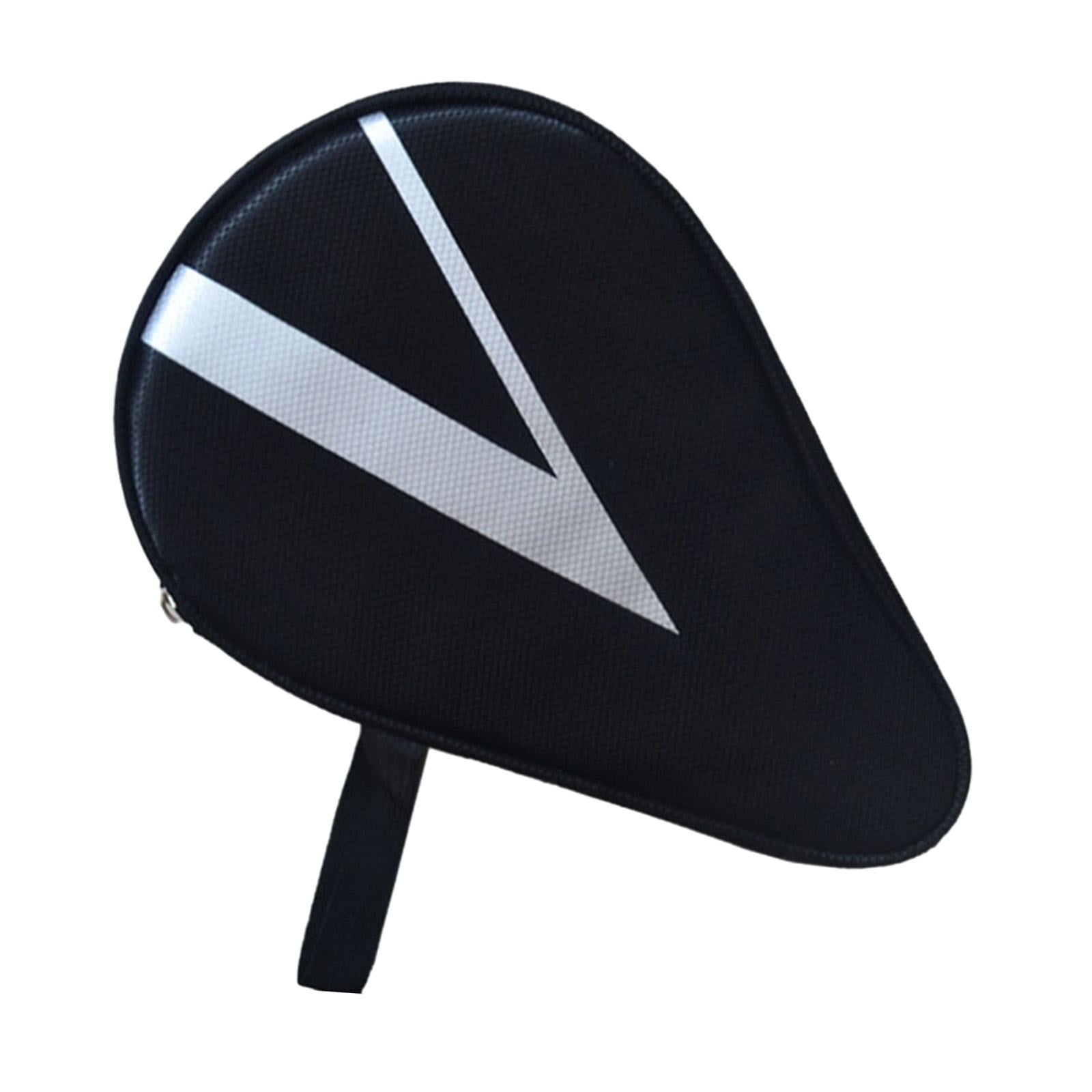 Table Tennis Paddle Case Cover Portable Practical for Sports Training Travel Black White