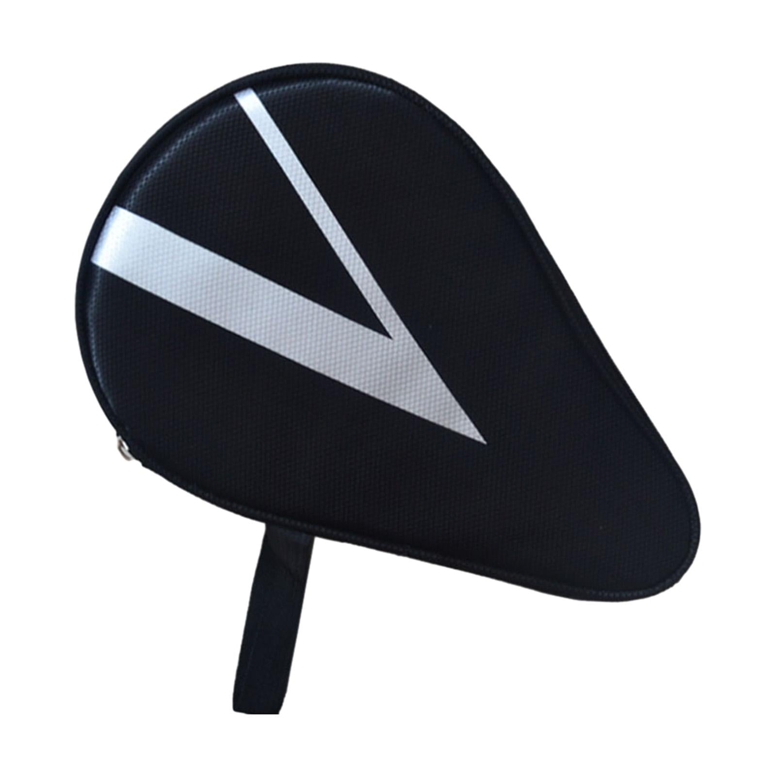 Table Tennis Paddle Case Cover Portable Practical for Sports Training Travel Black White