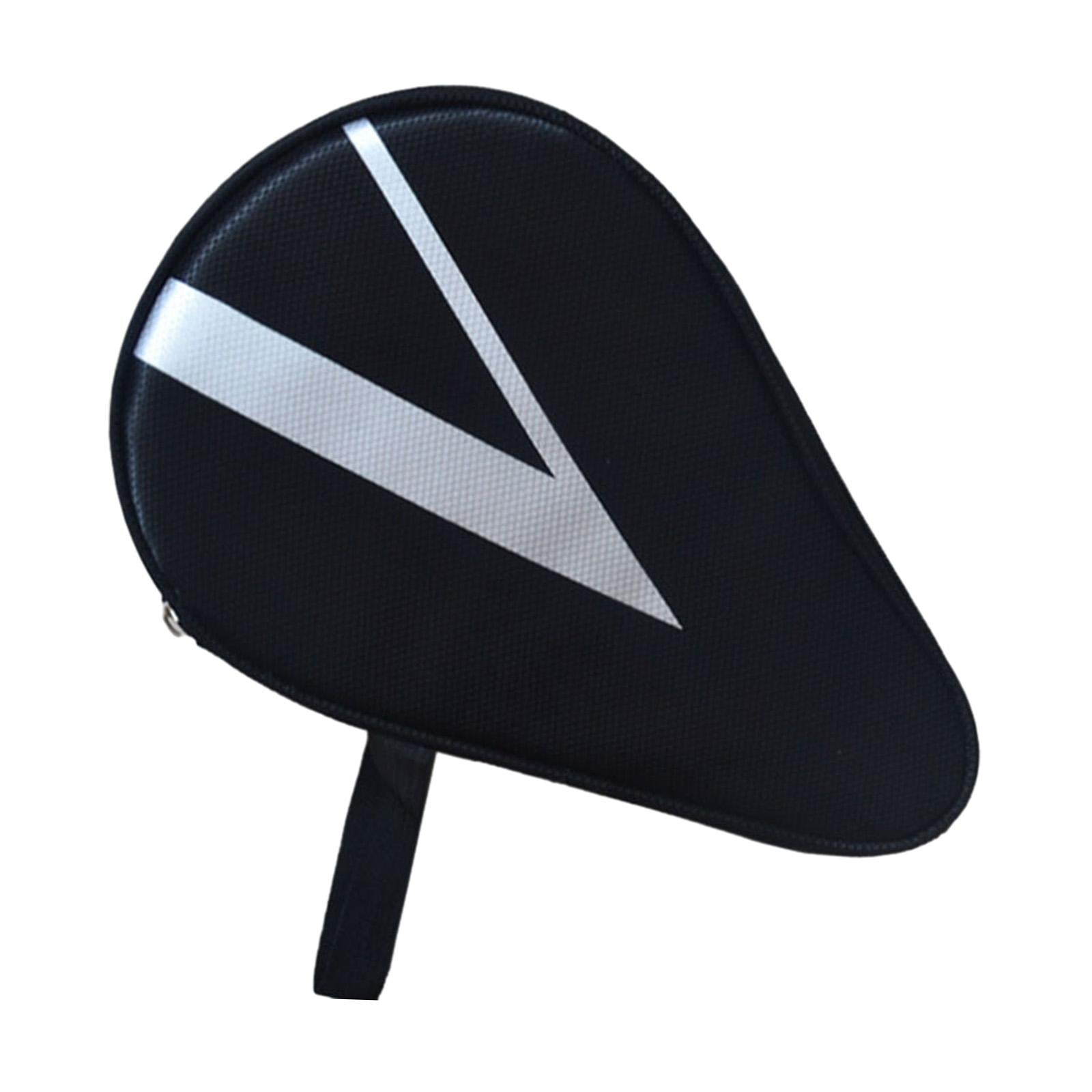 Table Tennis Paddle Case Cover Portable Practical for Sports Training Travel Black White