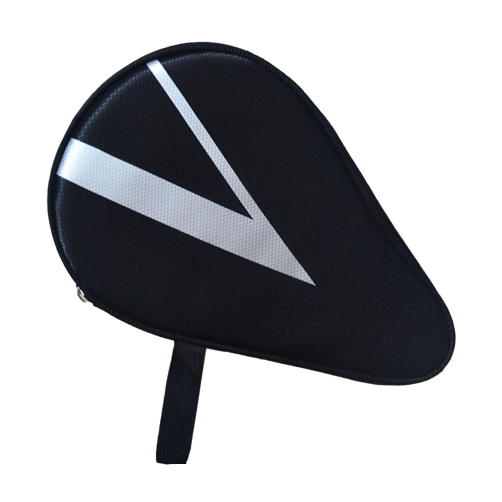Table Tennis Paddle Case Cover Portable Practical for Sports Training Travel Black White