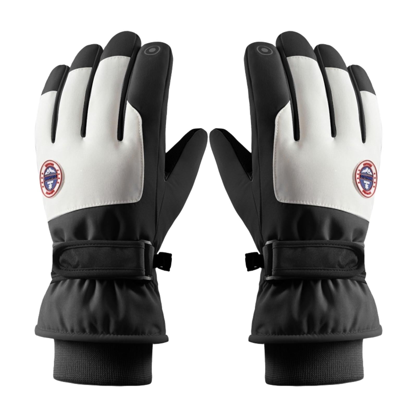 Winter Ski Gloves Touch Screen Gift Snow Ski Gloves for Cycling Snow Skating Black L29.5cmx13.5cm