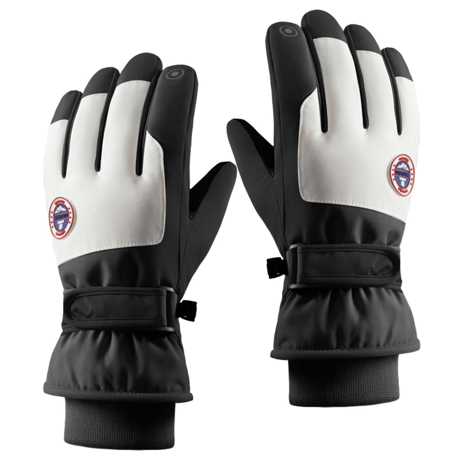 Winter Ski Gloves Touch Screen Gift Snow Ski Gloves for Cycling Snow Skating Black L29.5cmx13.5cm