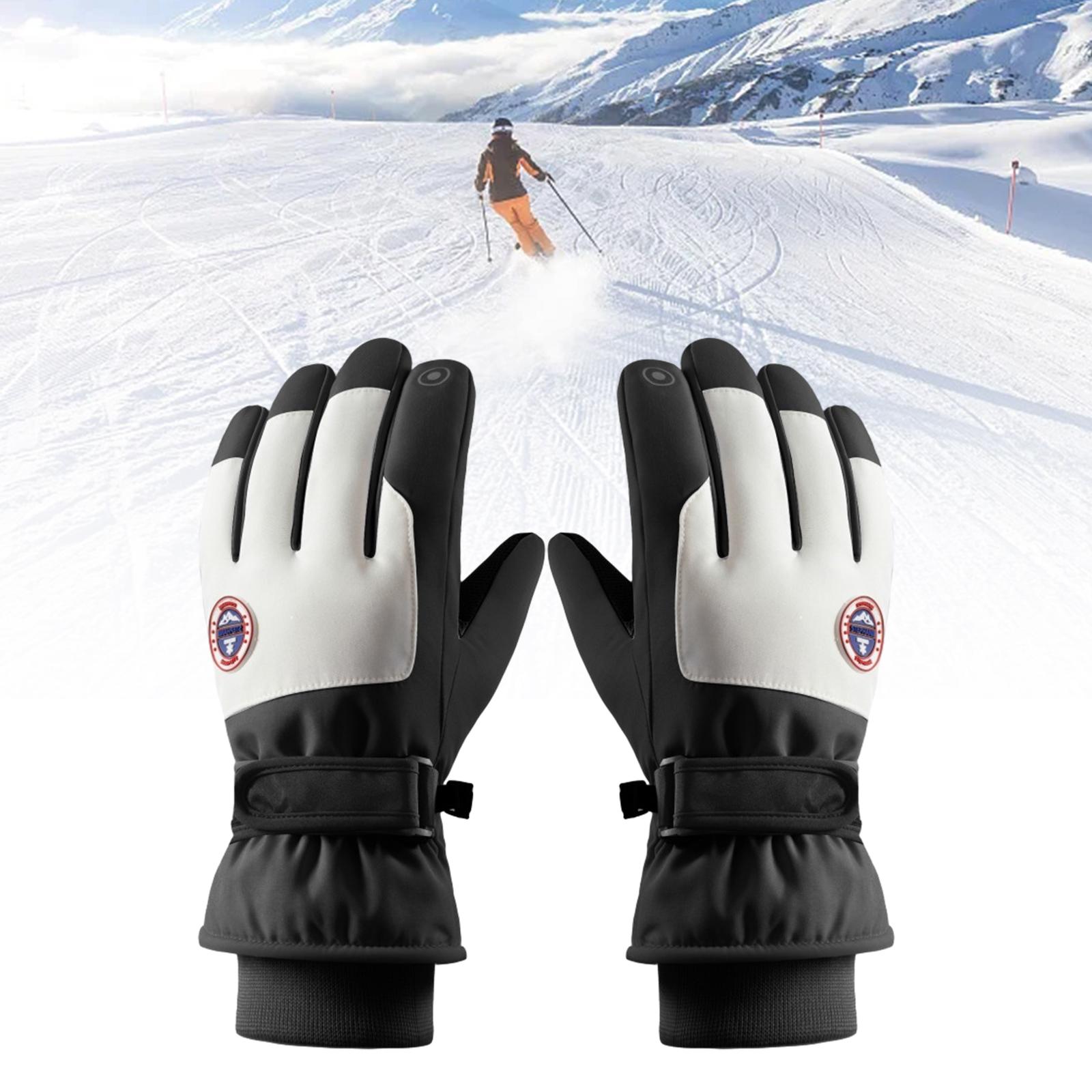 Winter Ski Gloves Touch Screen Gift Snow Ski Gloves for Cycling Snow Skating Black L29.5cmx13.5cm