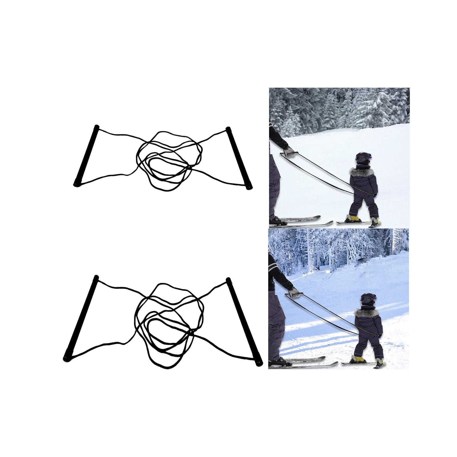 Ski Trainer Handle Rope Rod Durable for Cycling Winter Sports Roller Skating Rod Length 30cm