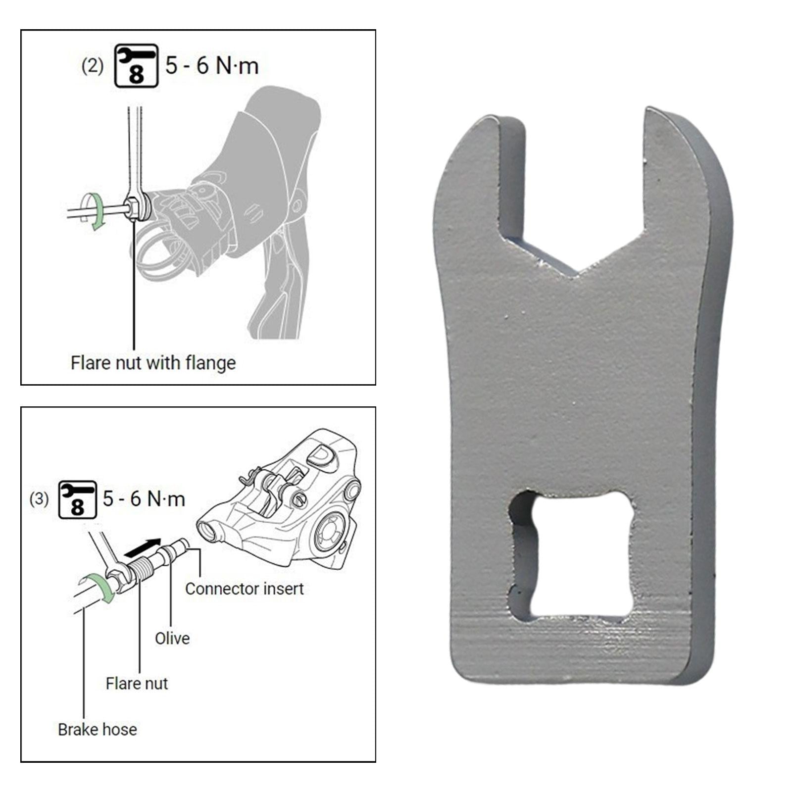 Oil Tubing Wrench Regulator Offset Brake Wrench Bike Disc Brake Cable Wrench
