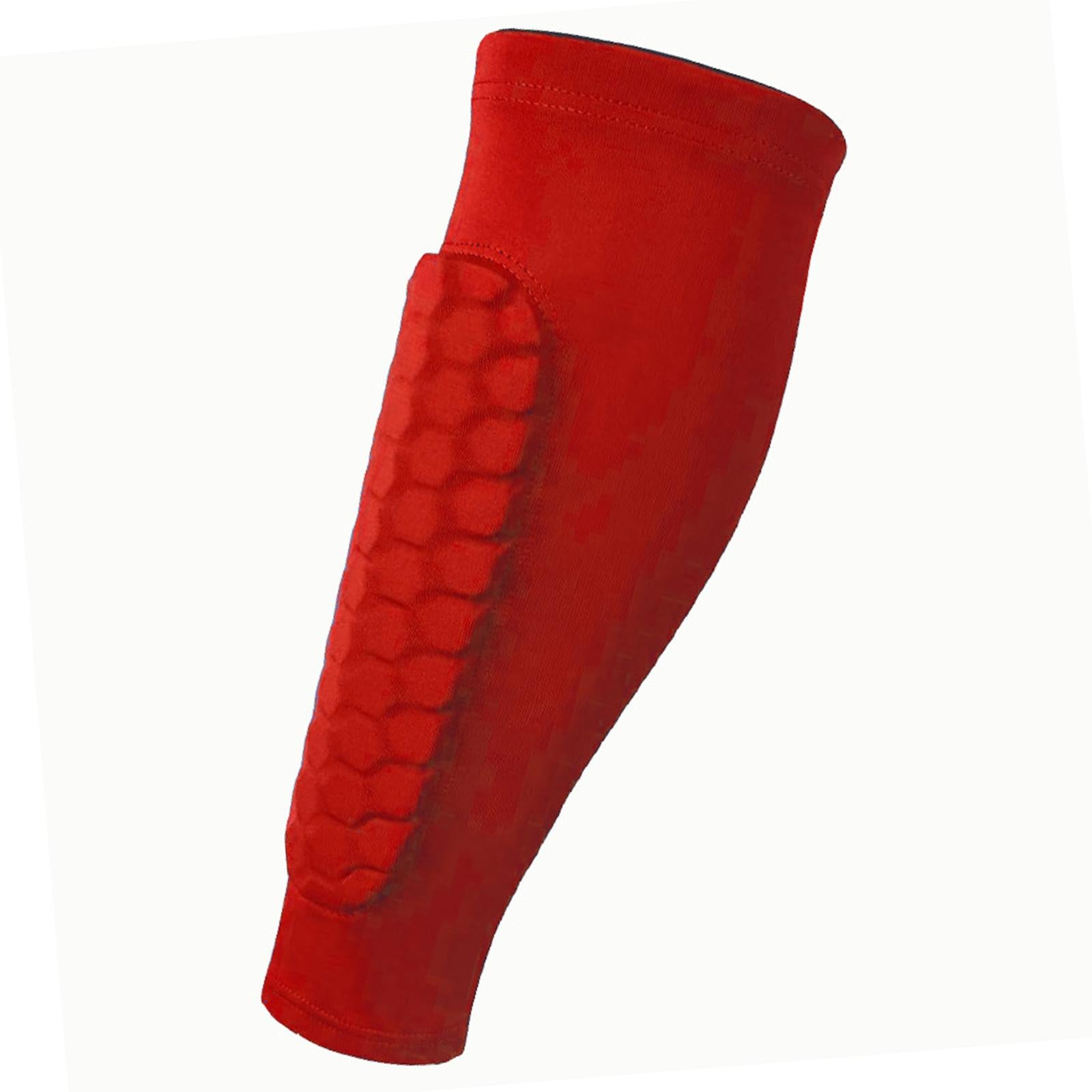 Soccer Shin Guards Football Leg Sleeves for Teens Adult Softball Volleyball red XL