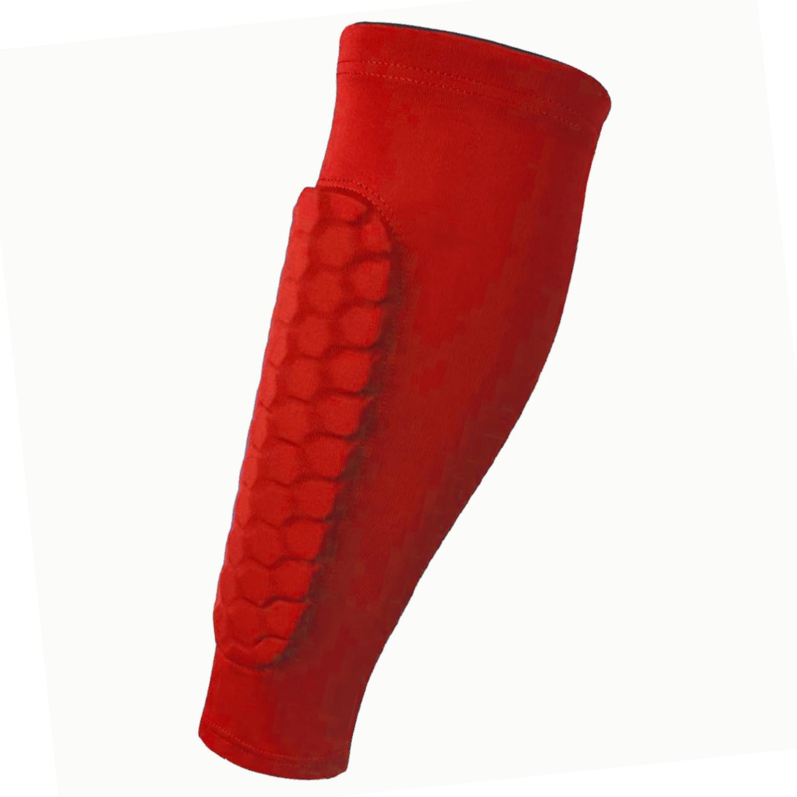 Soccer Shin Guards Football Leg Sleeves for Teens Adult Softball Volleyball red XL