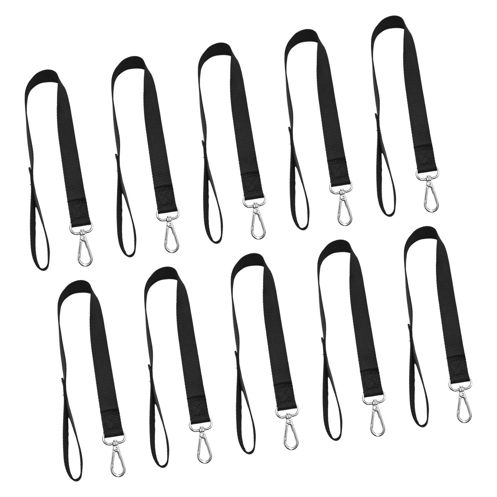 10x Horses Water Bucket Straps Nylon Hanging Strap Hay Nets Water Buckets Unadjustable Black