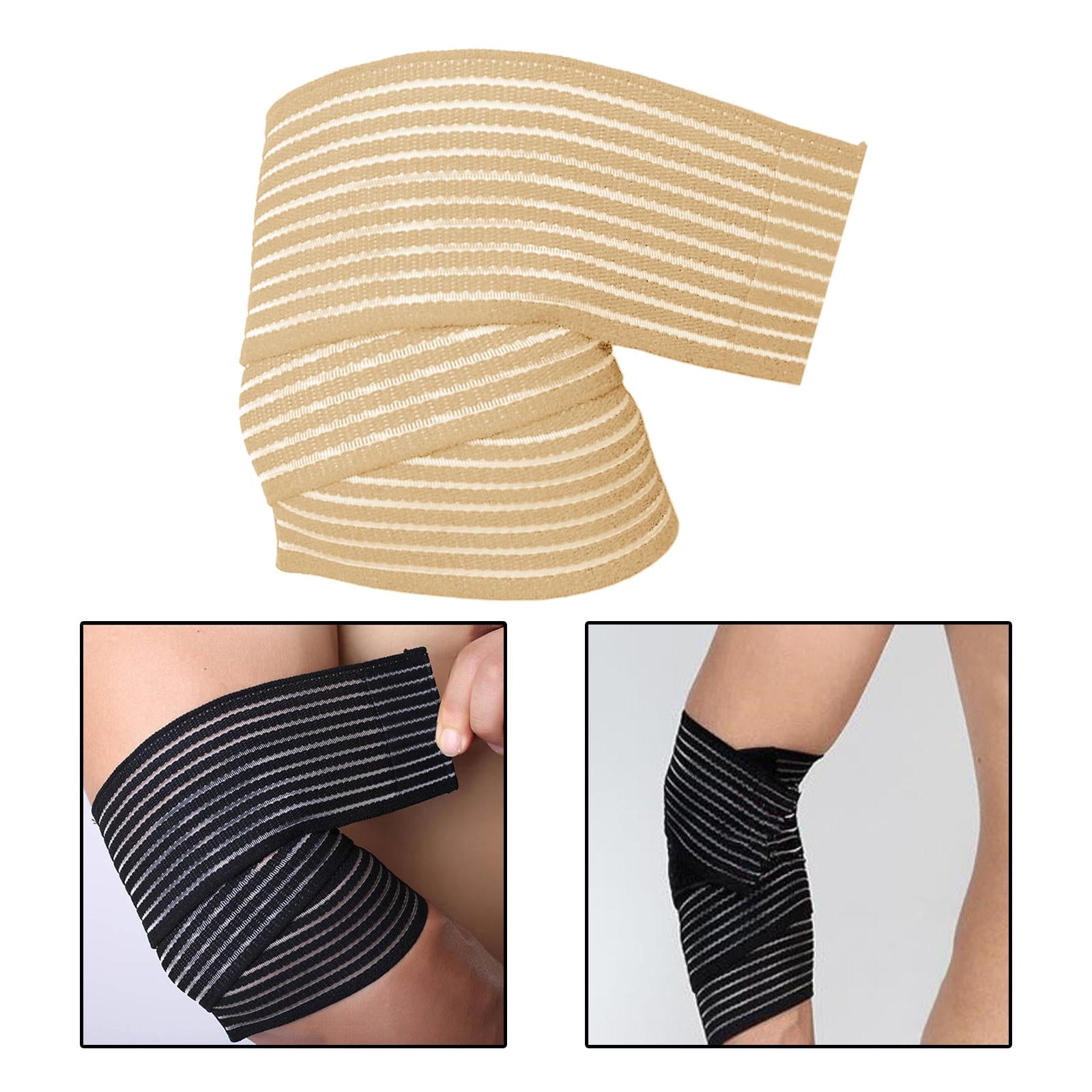3xElbow Wrap Elastic Elbow Brace for Gym Workout Cross Training Weight Lifting Skin color