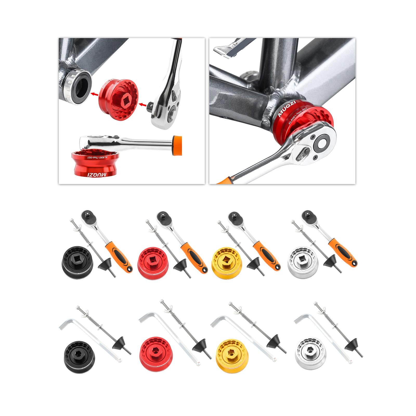 Bike Bottom Bracket Tool Repair Wrench Professional Parts BB Removing Wrench Black Square Hole