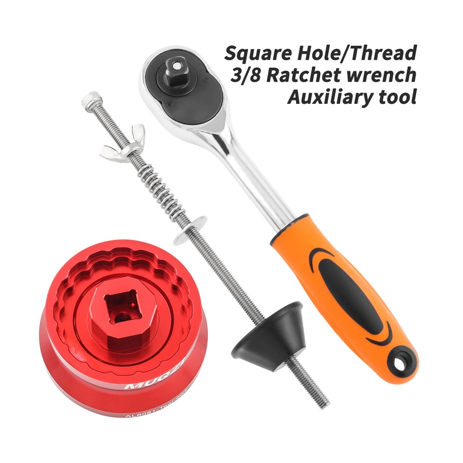 Bike Bottom Bracket Tool Repair Wrench Professional Parts BB Removing Wrench Red Square Hole