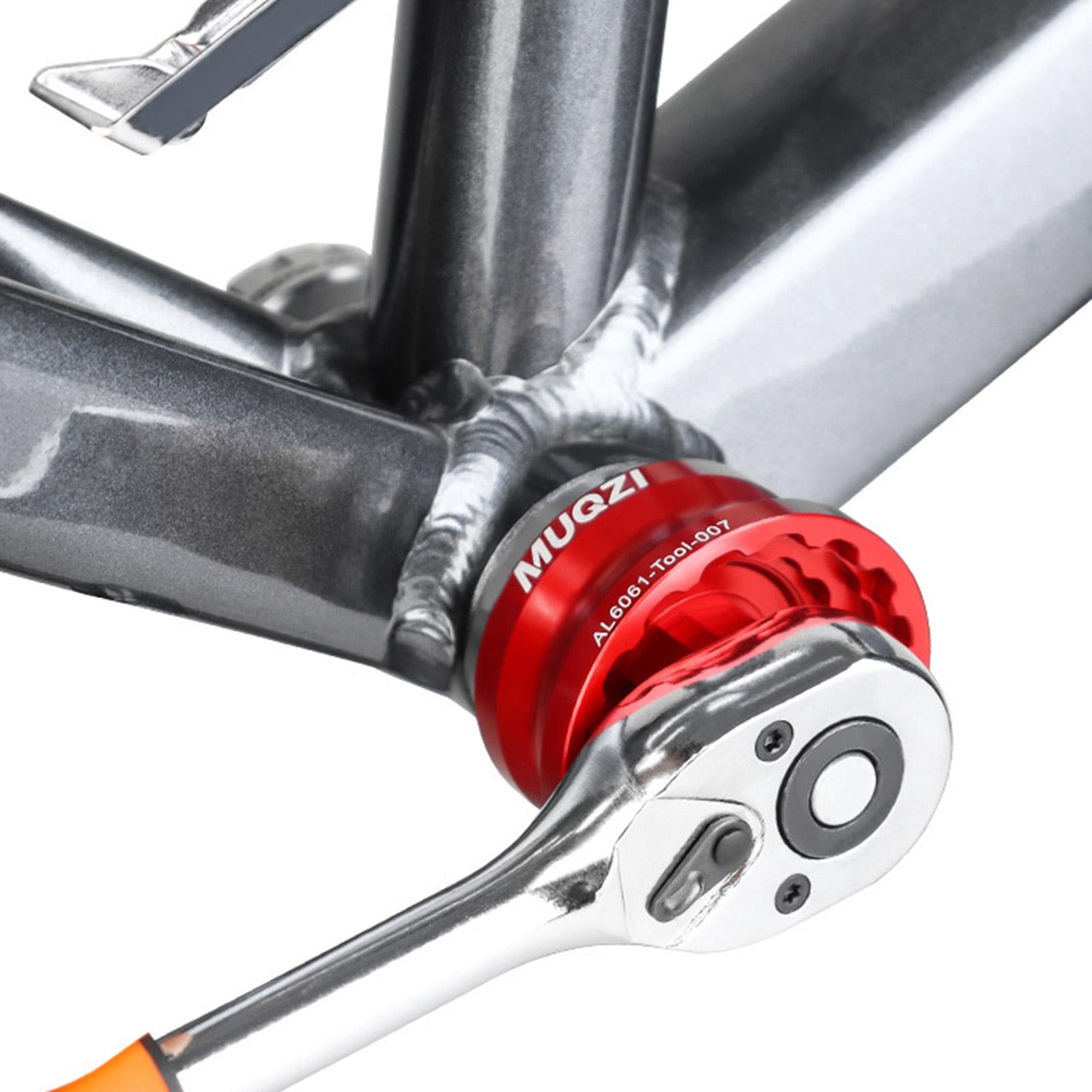Bike Bottom Bracket Tool Repair Wrench Professional Parts BB Removing Wrench Red Square Hole