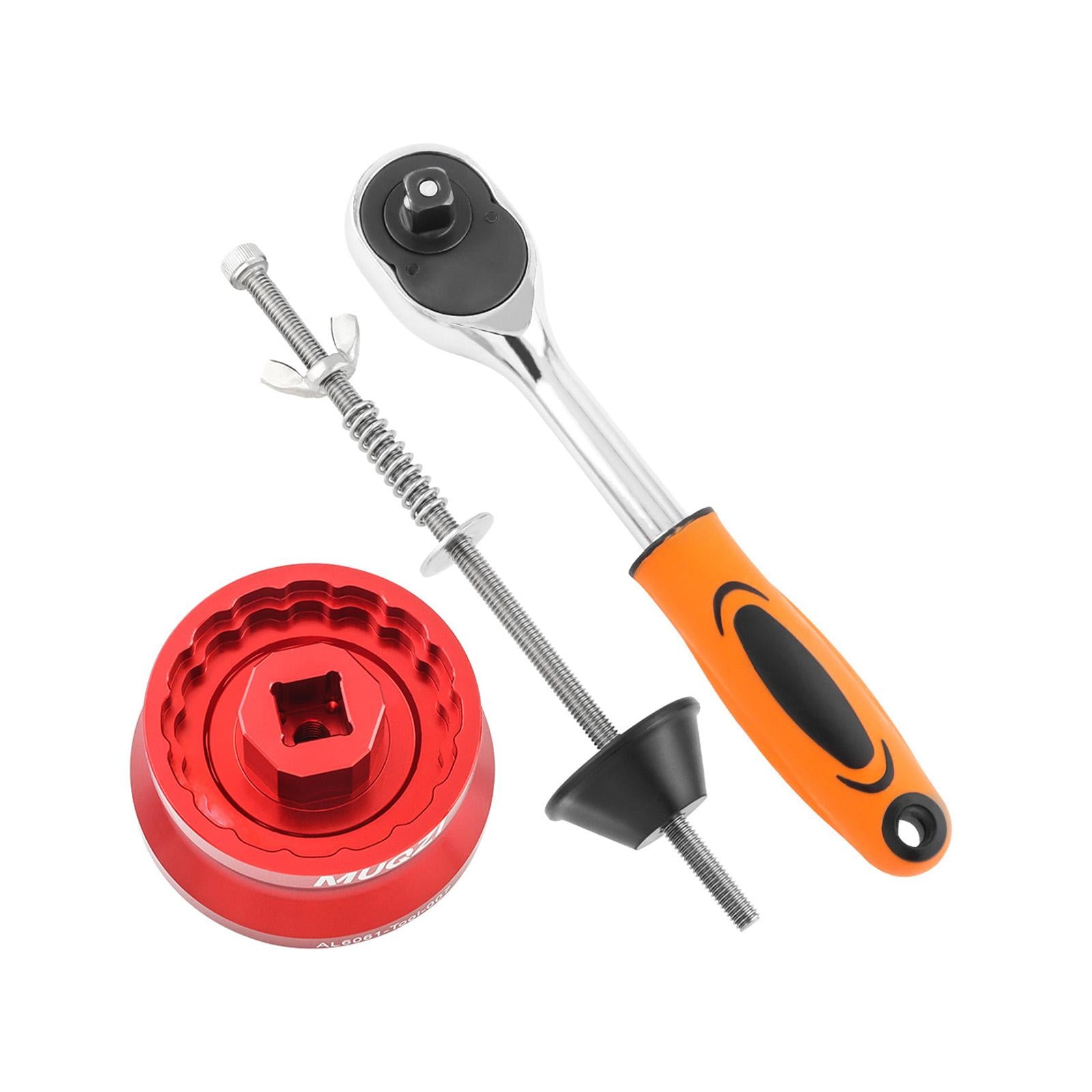Bike Bottom Bracket Tool Repair Wrench Professional Parts BB Removing Wrench Red Square Hole