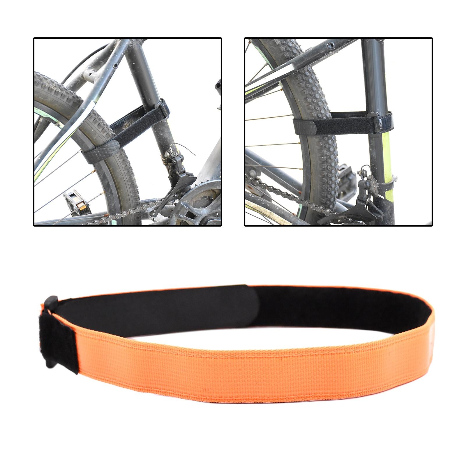 Bike Rack Straps Fix Tires with Stronger Gel Grip Cycling Bike Cinch Straps orange