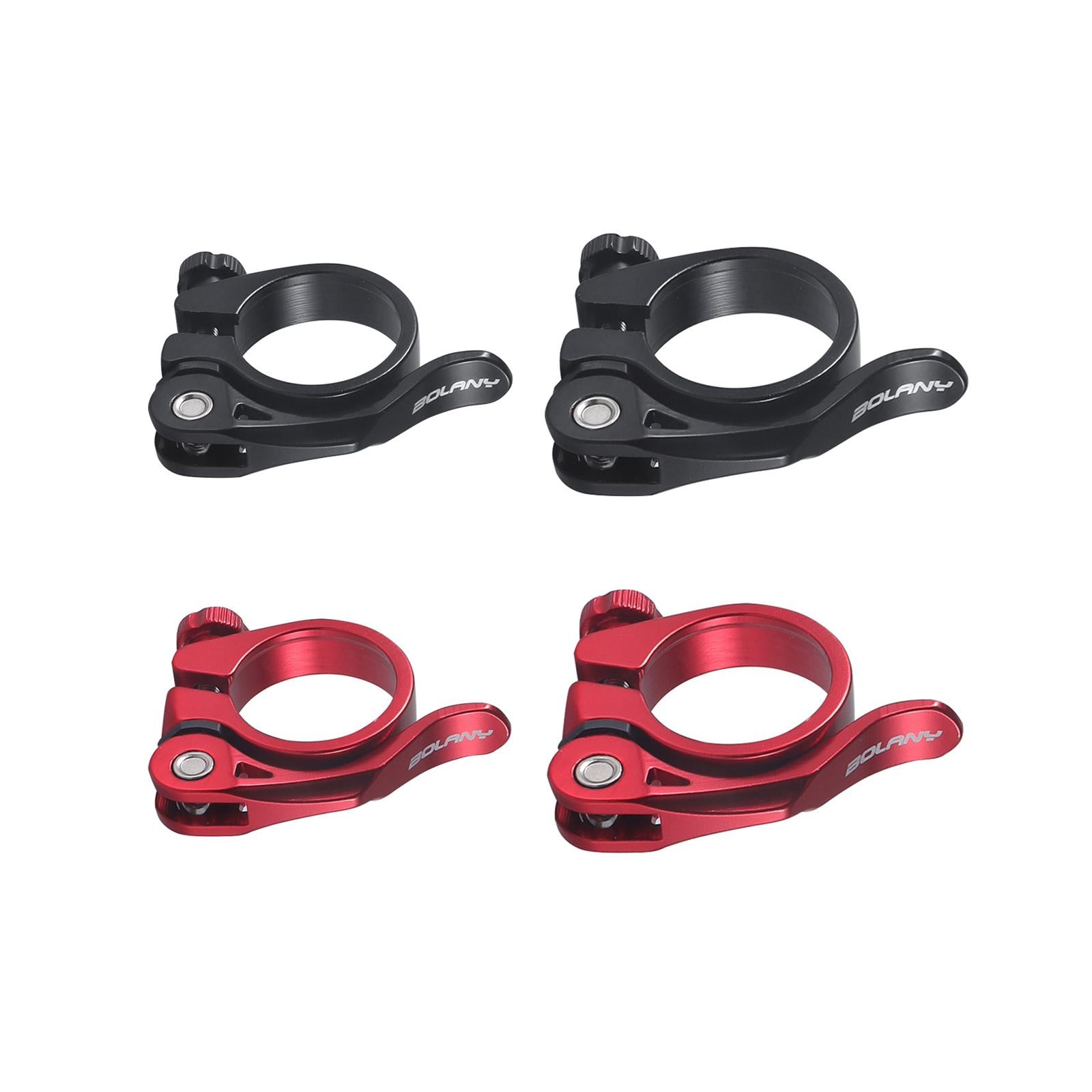 2xBike Seat Post Clamp Bike Seat Clamp for Bicycling Folding Bike Road Bicycle Black 31.8mm