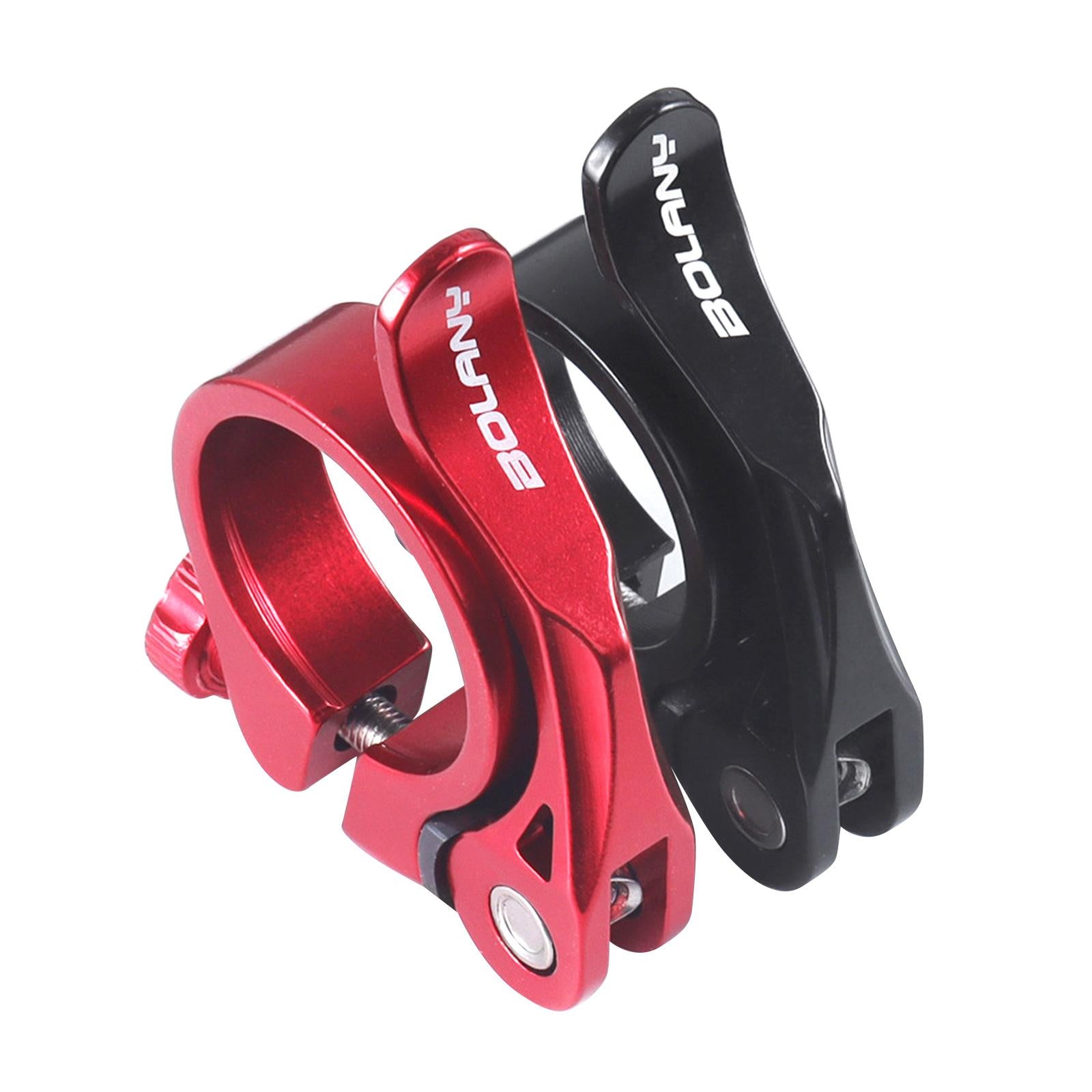 3xBike Seat Post Clamp Bike Seat Clamp for Bicycling Folding Bike Road Bicycle Black 31.8mm
