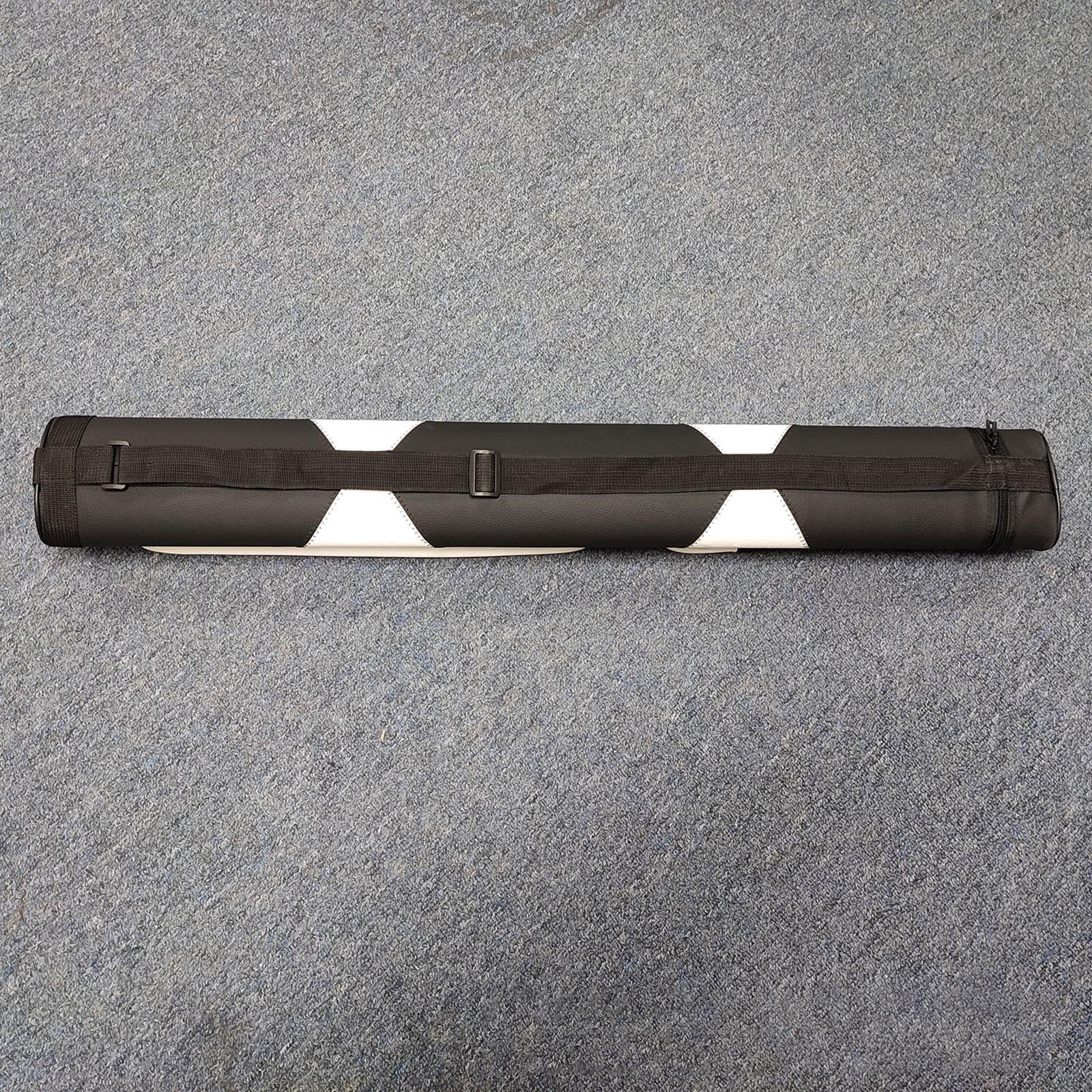 Billiards Pool Cue Case Hard Tube with Divider 1/2 Snooker Cue Storage Pouch