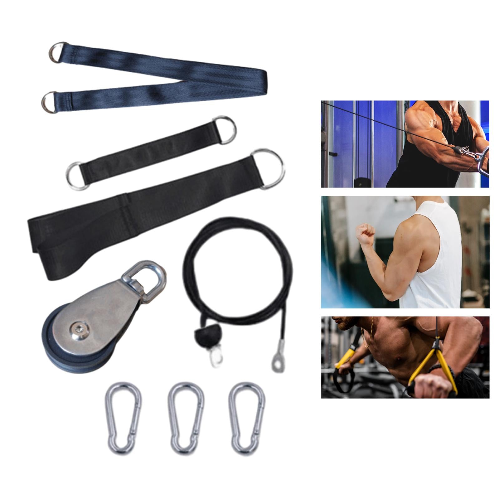 LAT Pull Down Pulley System Weight Pulley System for Plates for Arm Workouts