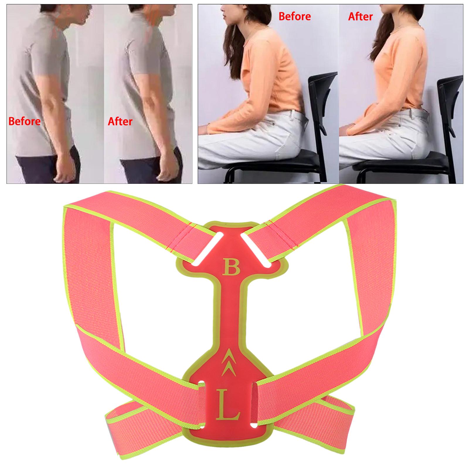 Trainer Support Back Straightener Spine Corrector for Kids Women Men Pink S