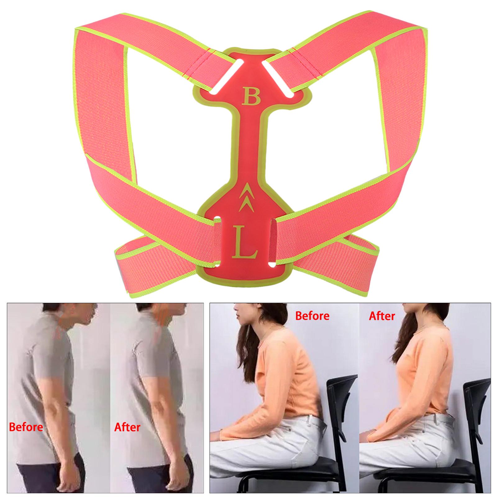 Trainer Support Back Straightener Spine Corrector for Kids Women Men Pink L