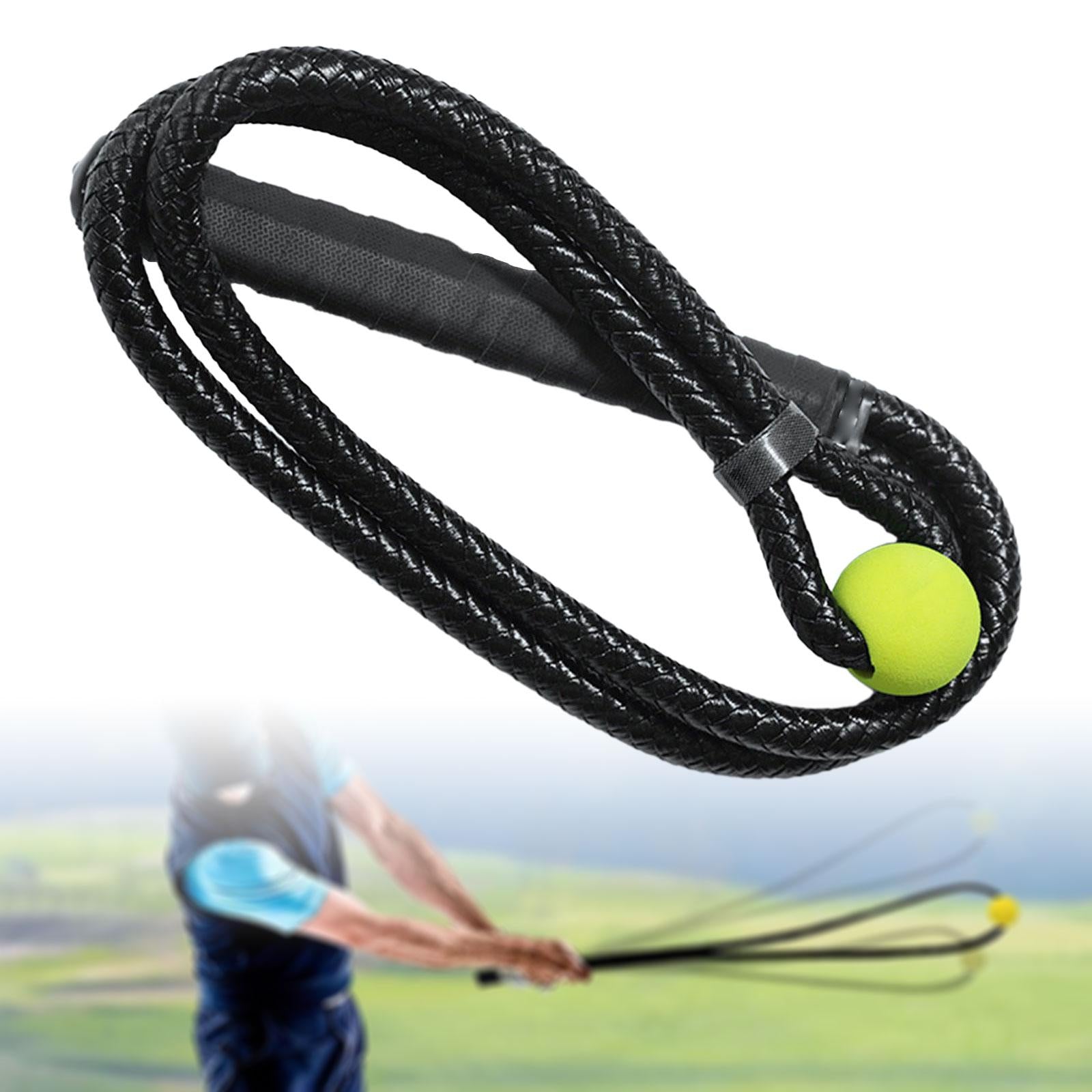 Golf Swing Training Aid Practice Rope Trainer for Women Men Beginner Outdoor Black