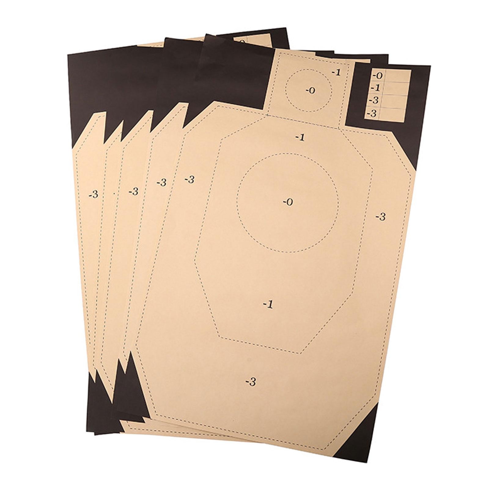 5x Target Paper Replacement Silhouette Target for Training Exercise Practice