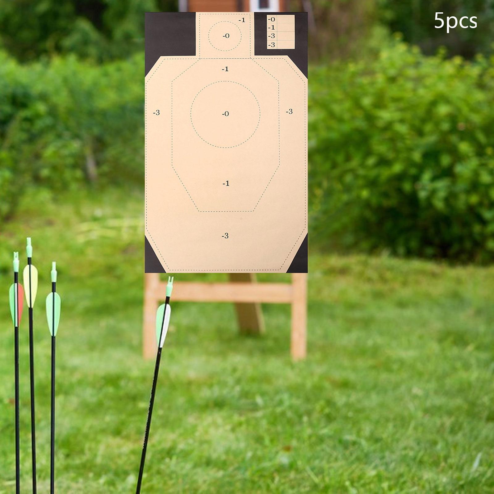 5x Target Paper Replacement Silhouette Target for Training Exercise Practice