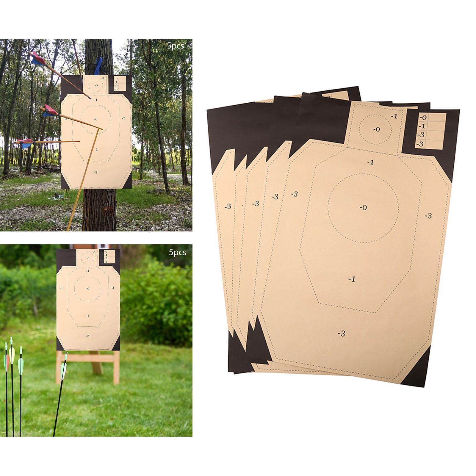 5x Target Paper Replacement Silhouette Target for Training Exercise Practice