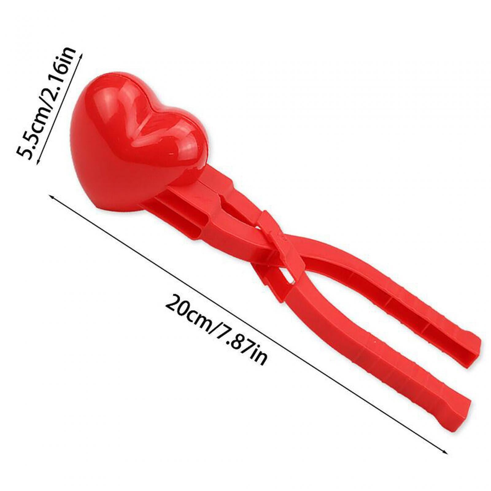 4xSnowball Clip Heart Shaped Snow Clip Snowball Fight Game for Kids Beach Sand