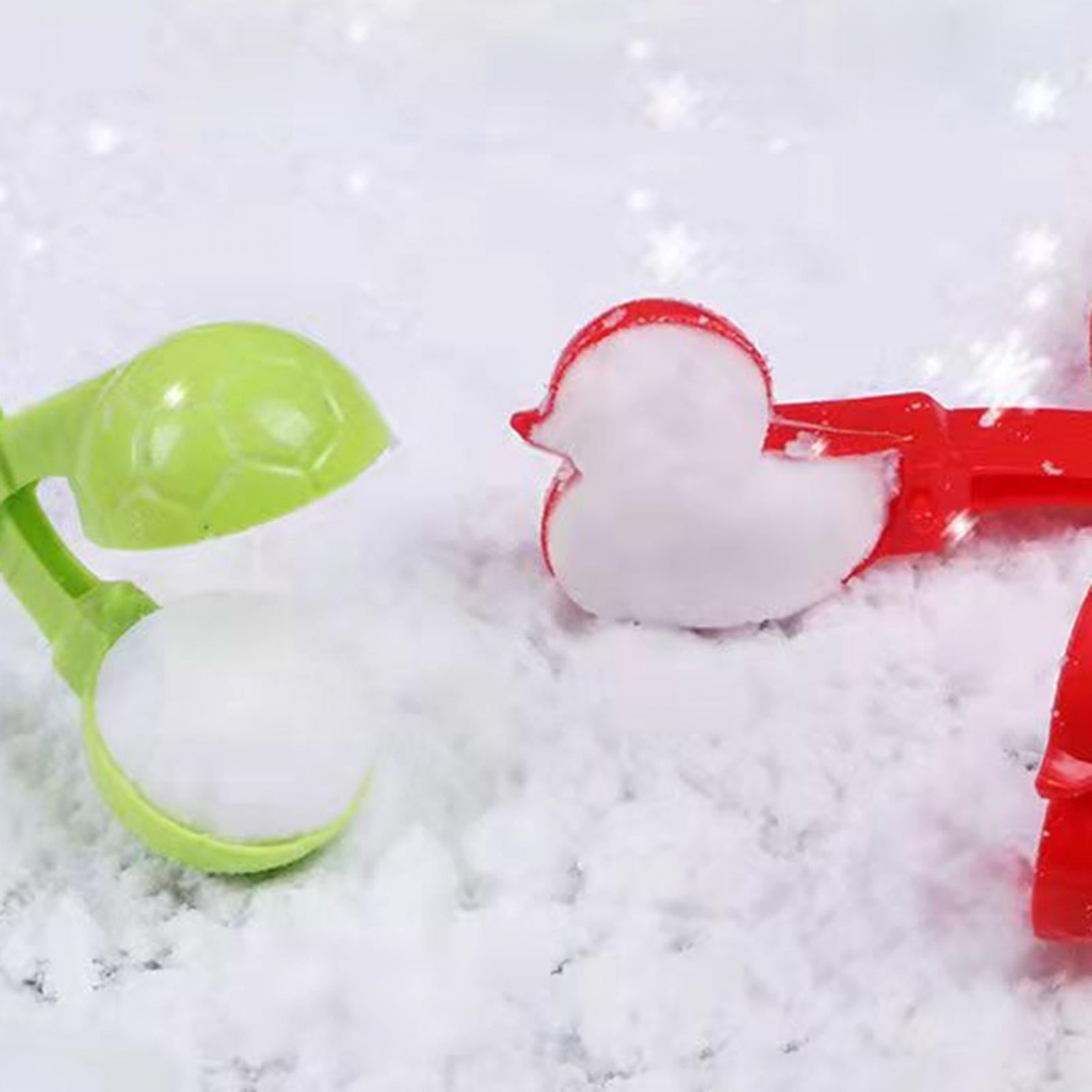 4xSnowball Clip Heart Shaped Snow Clip Snowball Fight Game for Kids Beach Sand