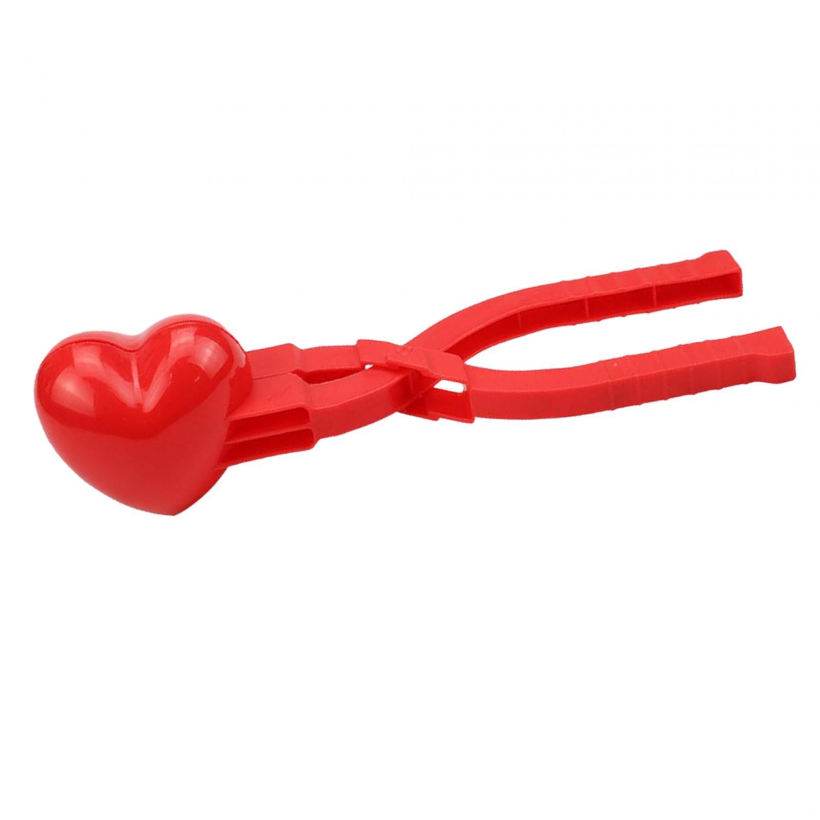 3xSnowball Clip Heart Shaped Snow Clip Snowball Fight Game for Kids Beach Sand