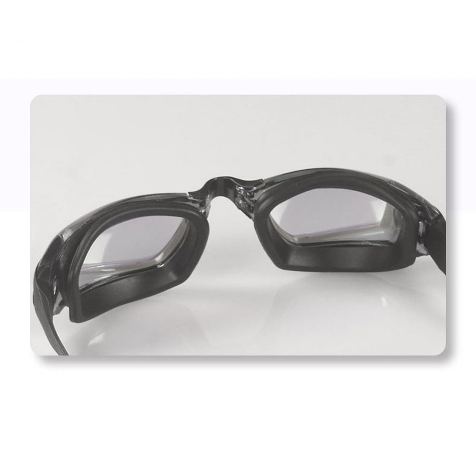 Swimming Goggles with Case Comfortable Soft Silicone Clear View Swim Goggles Blue Colorplating