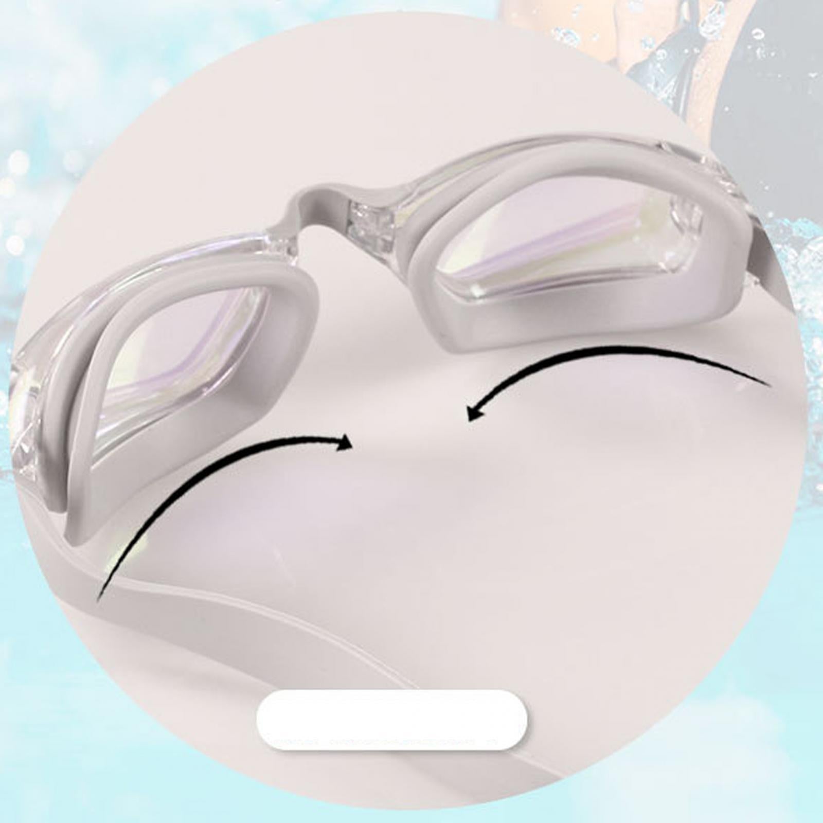 Swimming Goggles with Case Comfortable Soft Silicone Clear View Swim Goggles Gray Colorplating