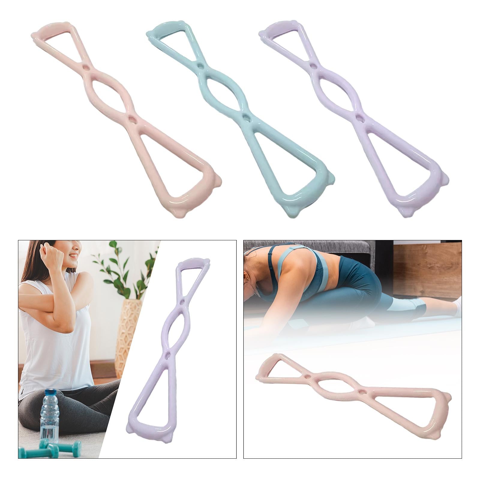 Exercise Band Exerciser Workout Women Men Pull Rope 8 Shaped Resistance Band Pink