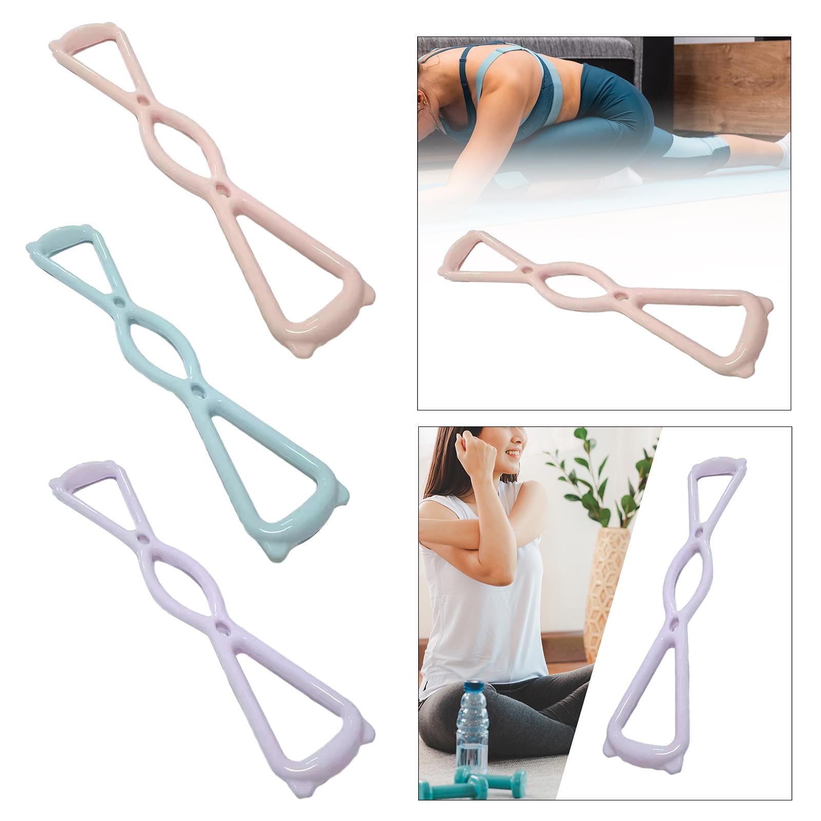 Exercise Band Exerciser Workout Women Men Pull Rope 8 Shaped Resistance Band Pink