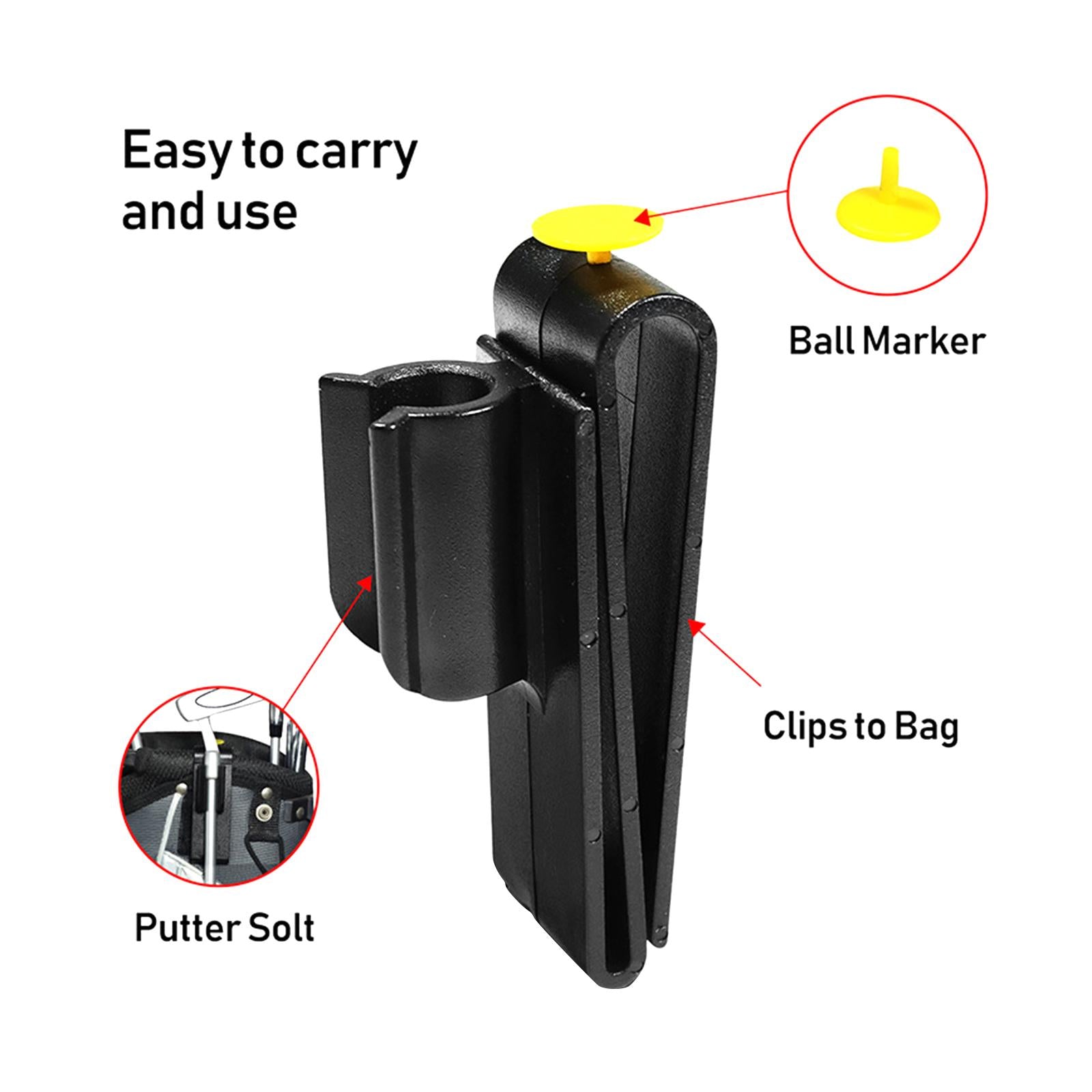 6xGolf Club Bag Clip Tool Protector Golf Club Holder Golf Club Bag Holder Clip