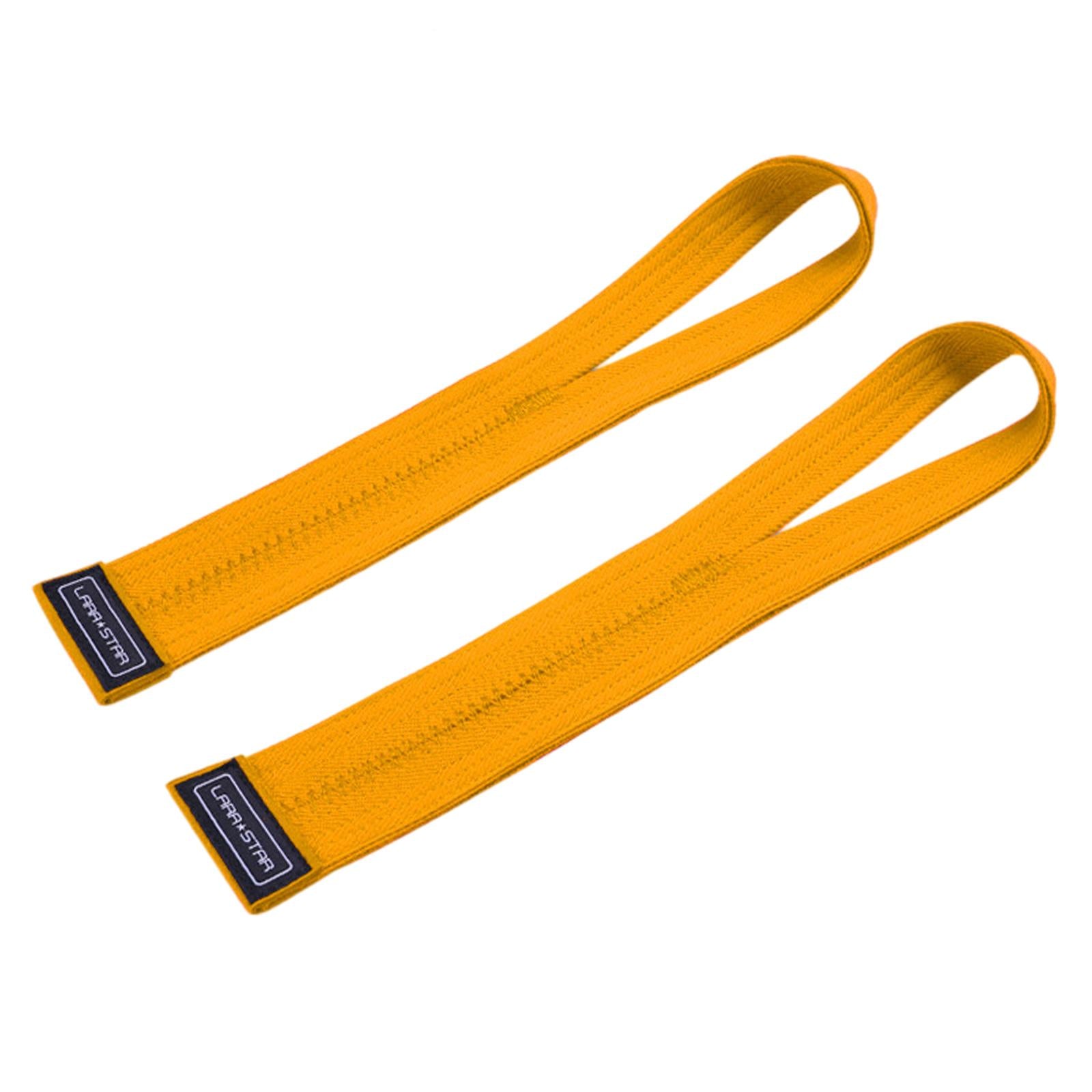 2x Weight Lifting Straps Wrist Lifting Straps for Exercise Strength Training Yellow
