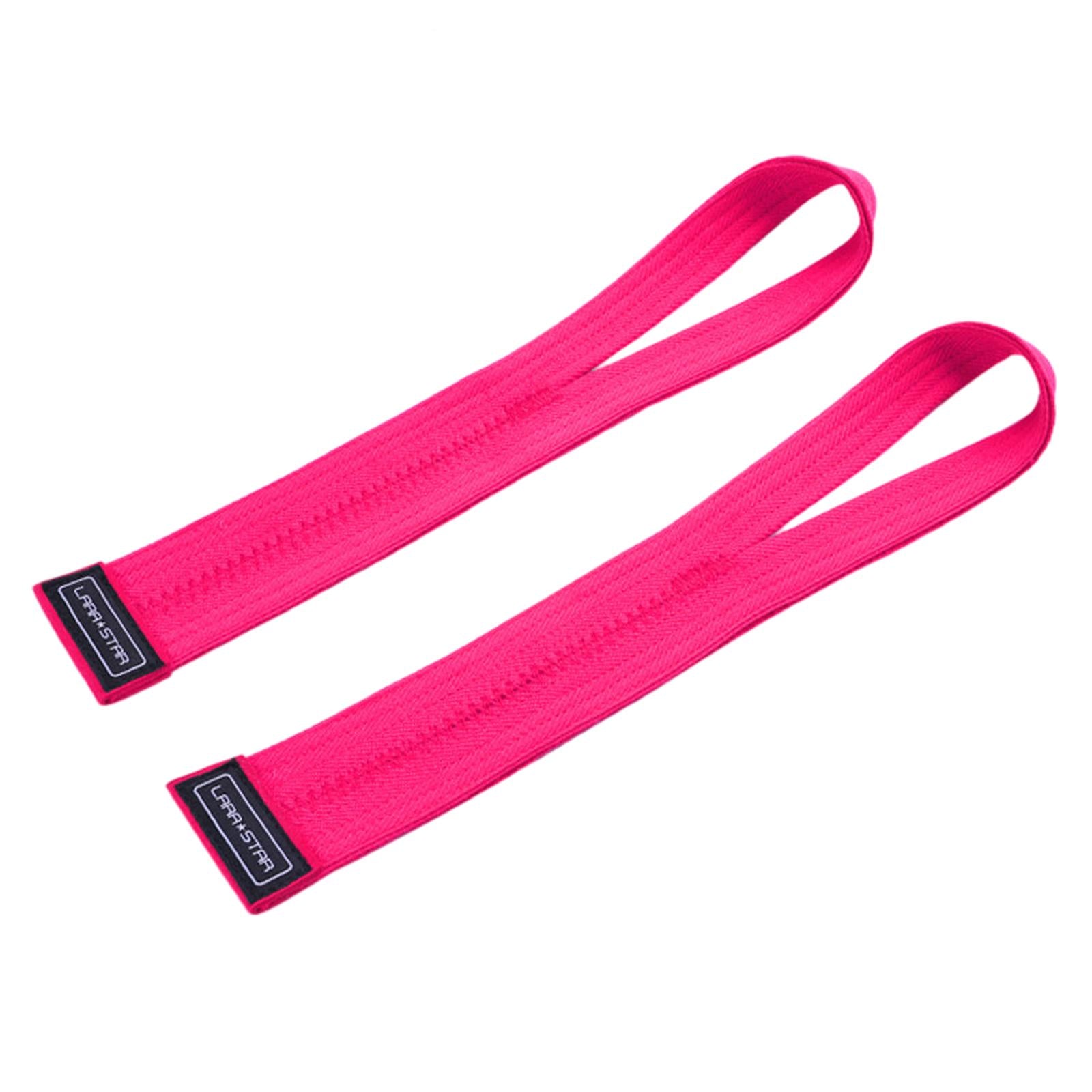 2x Weight Lifting Straps Wrist Lifting Straps for Exercise Strength Training Pink
