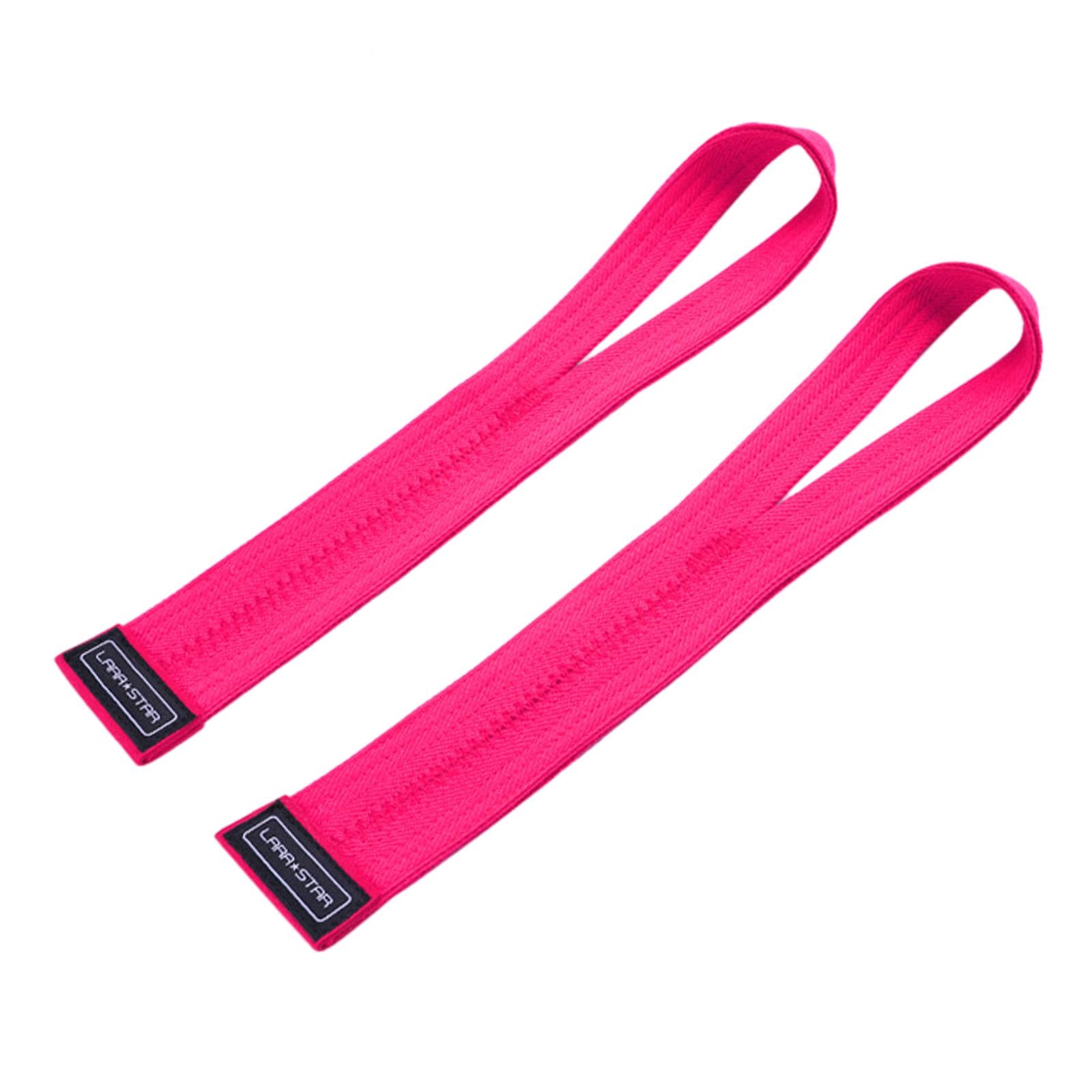 2x Weight Lifting Straps Wrist Lifting Straps for Exercise Strength Training Pink