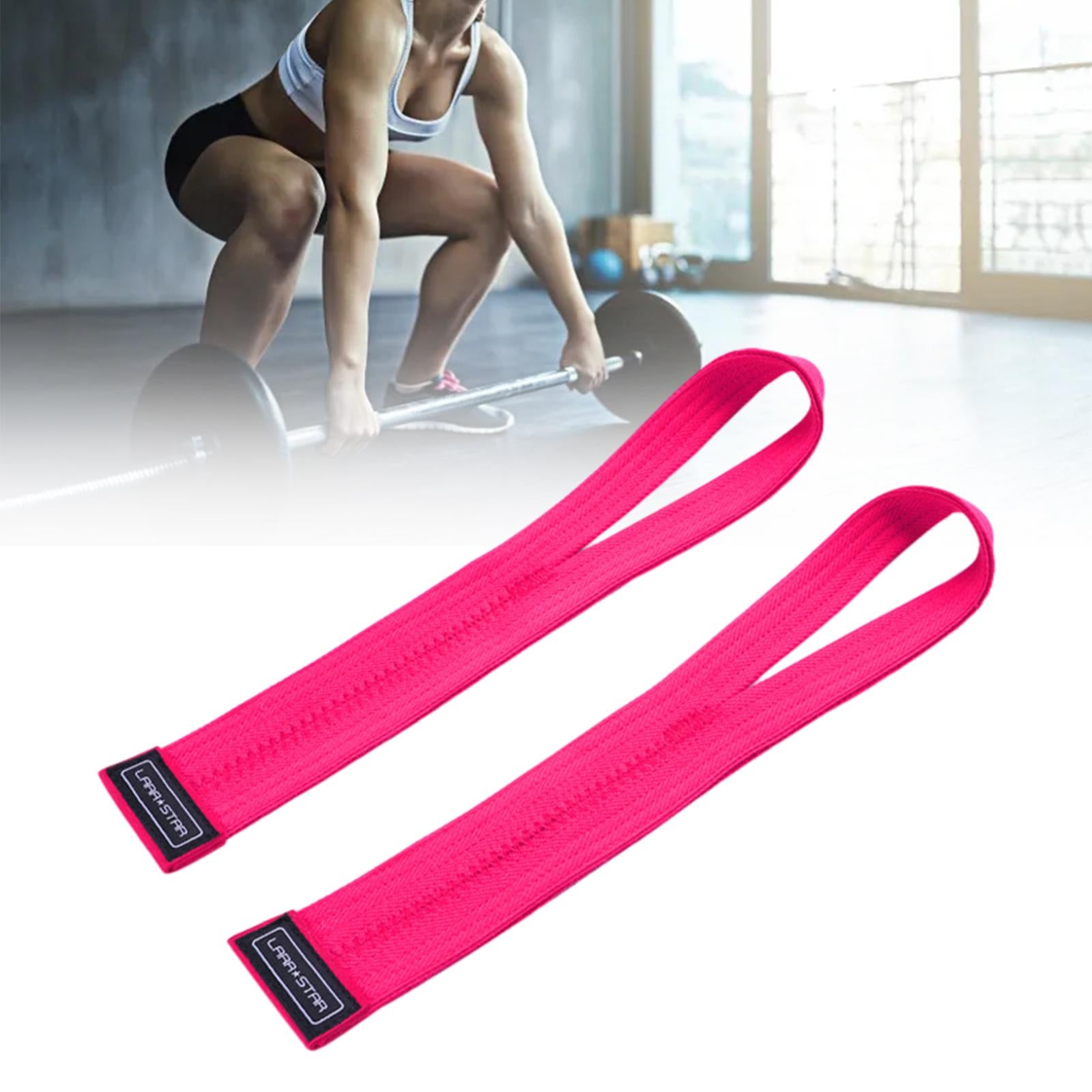 2x Weight Lifting Straps Wrist Lifting Straps for Exercise Strength Training Pink