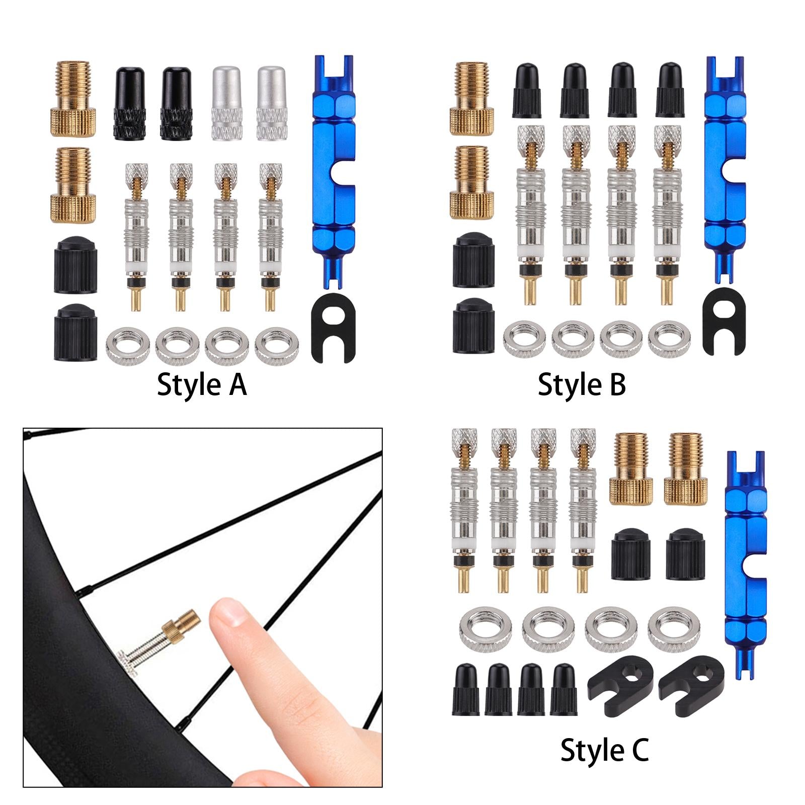 Bike Valve Core Replacement Valve Core Wrench Multifunction Valve Stem Caps Style A