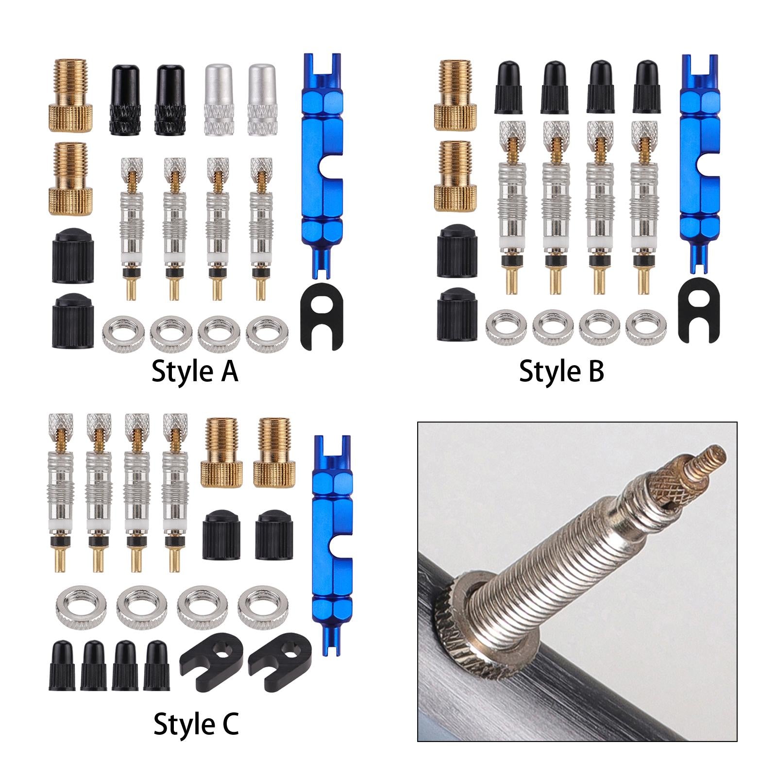 Bike Valve Core Replacement Valve Core Wrench Multifunction Valve Stem Caps Style A