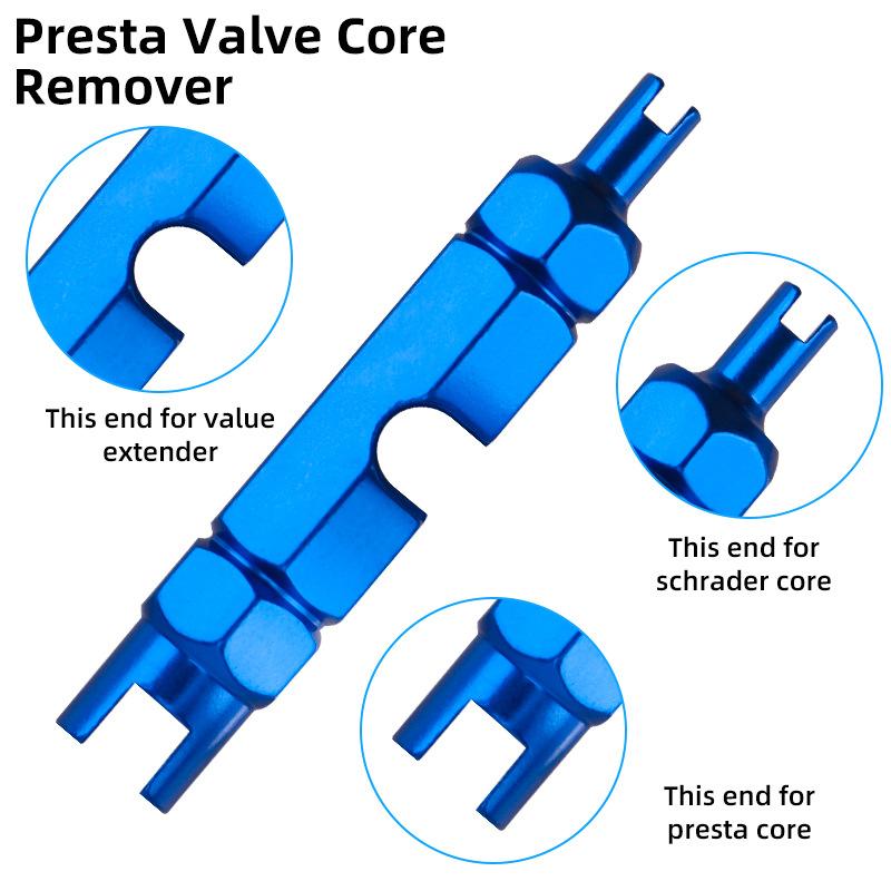 Bike Valve Core Replacement Valve Core Wrench Multifunction Valve Stem Caps Style C